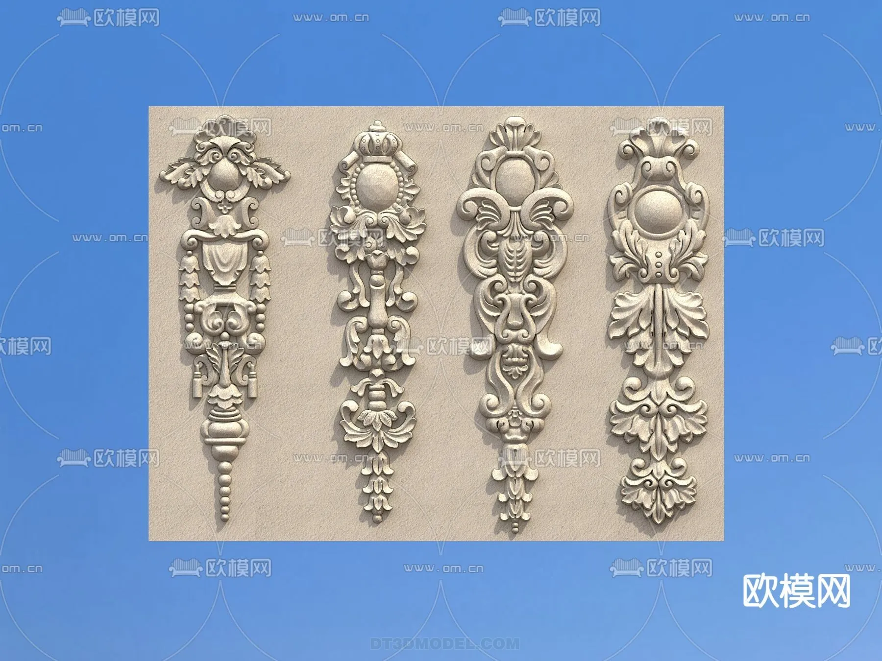 Relief with Pattern - 3D Models for Interior Decoration - 056