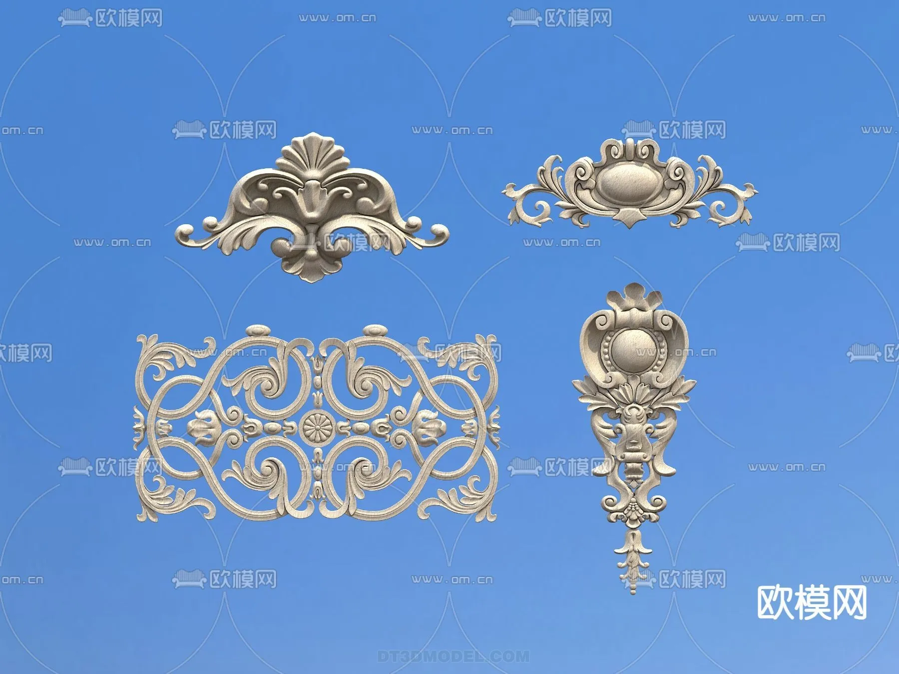 Relief with Pattern - 3D Models for Interior Decoration - 057