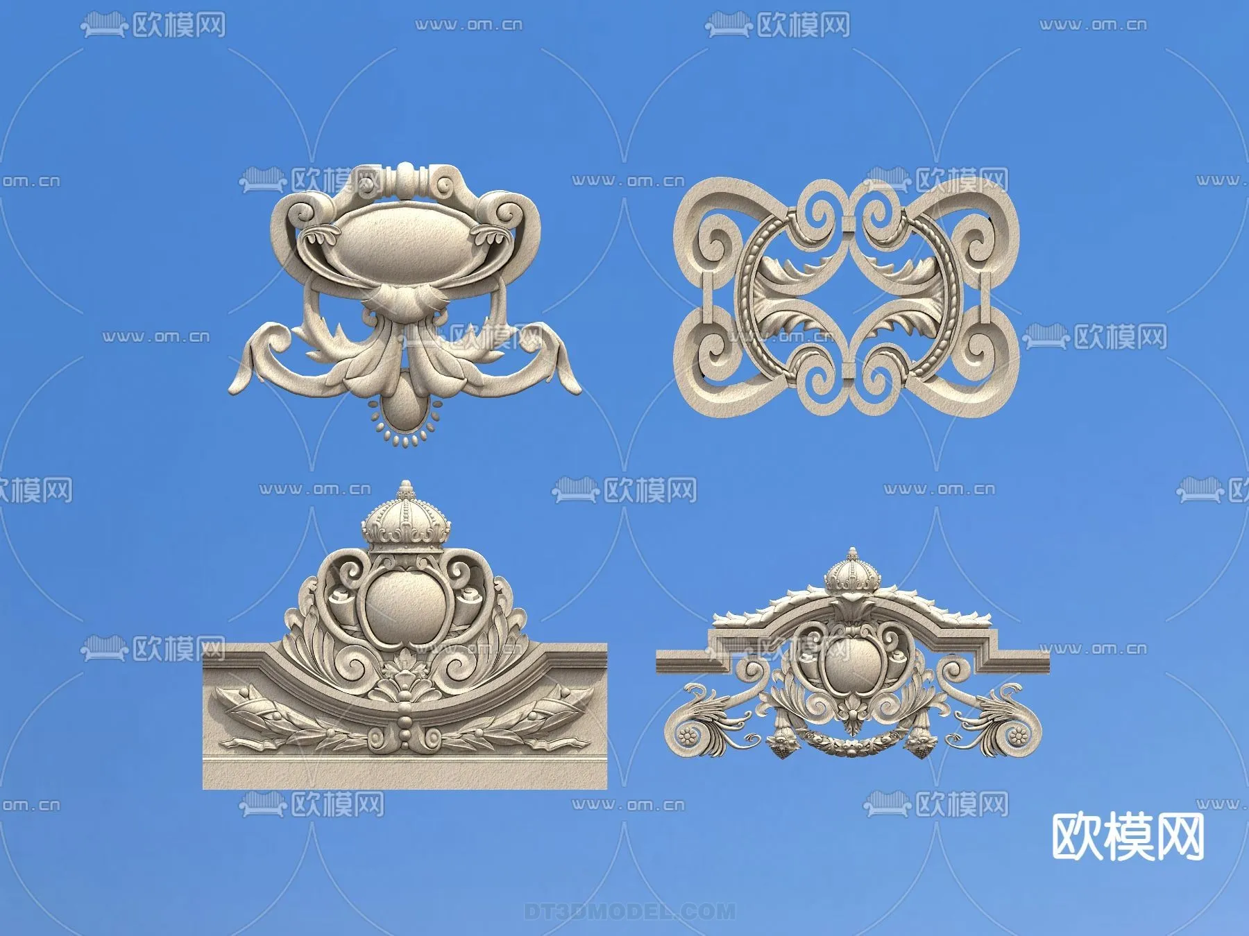Relief with Pattern - 3D Models for Interior Decoration - 058