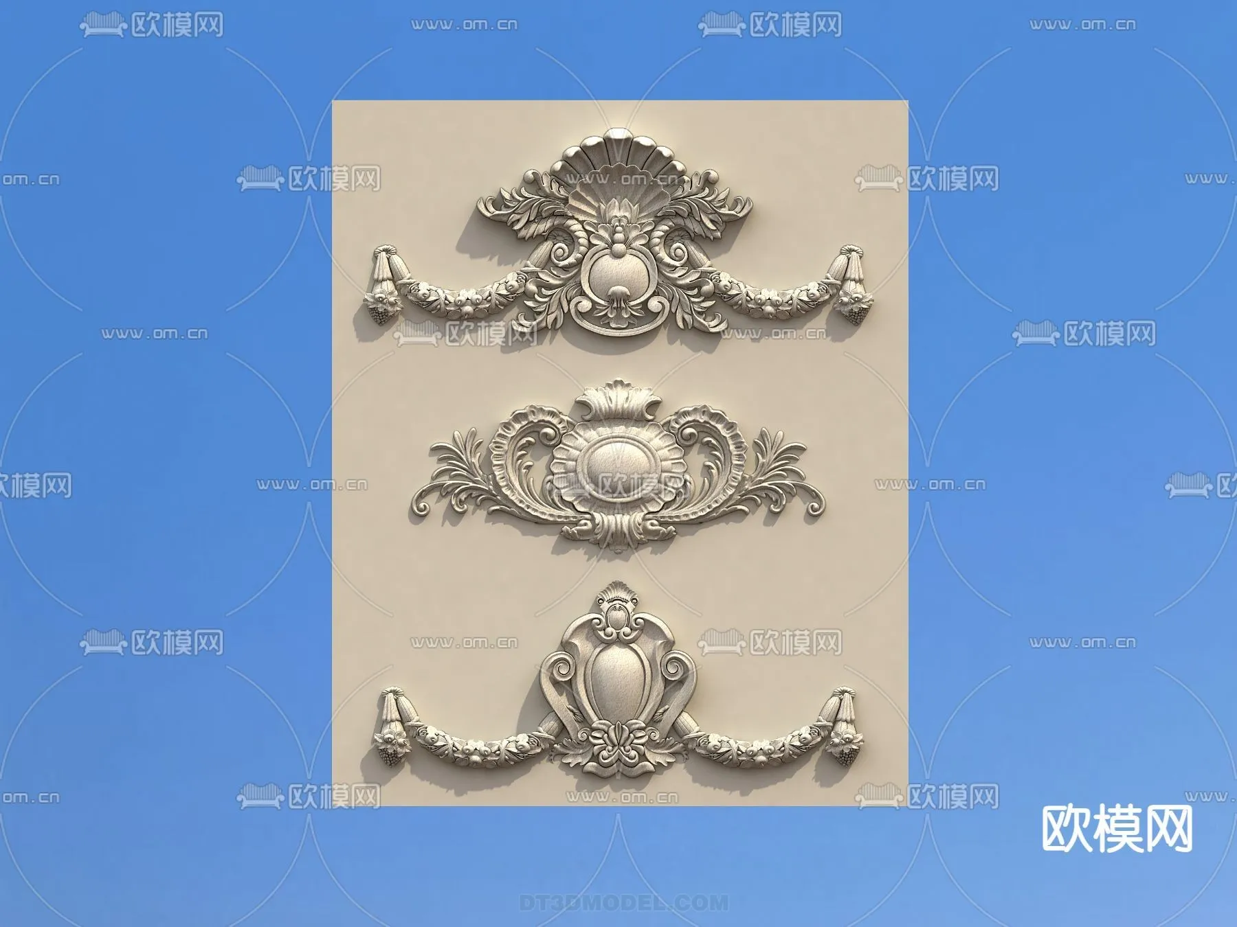 Relief with Pattern - 3D Models for Interior Decoration - 059