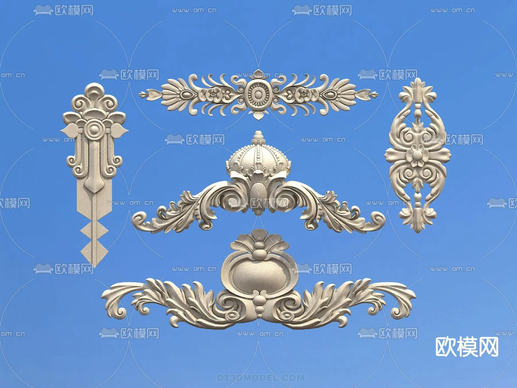 Relief with Pattern - 3D Models for Interior Decoration - 060