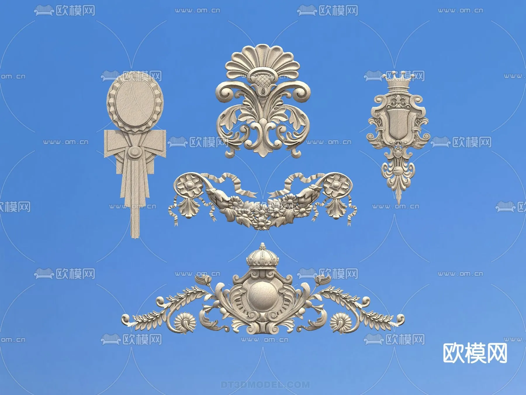 Relief with Pattern - 3D Models for Interior Decoration - 061