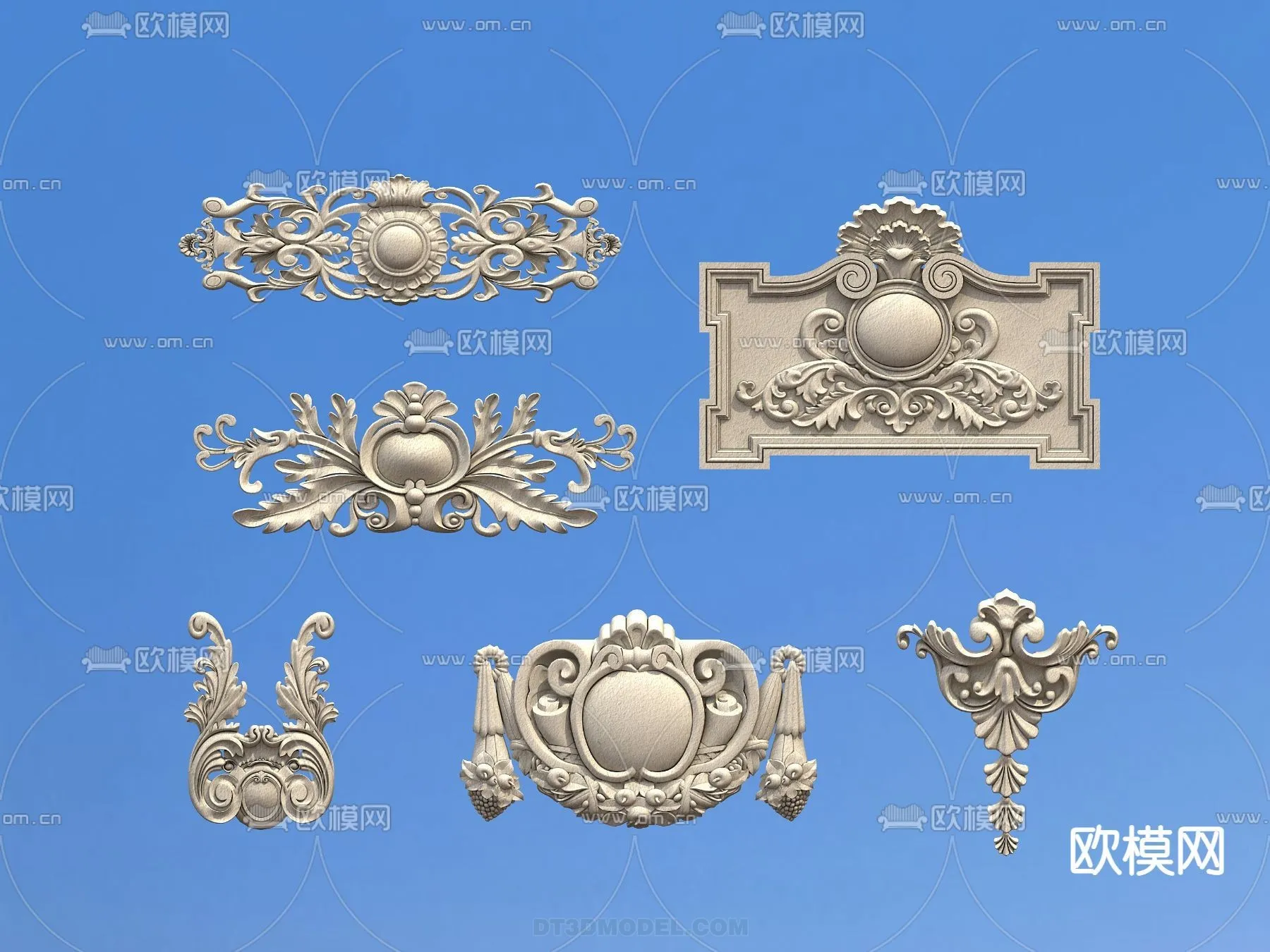 Relief with Pattern - 3D Models for Interior Decoration - 062
