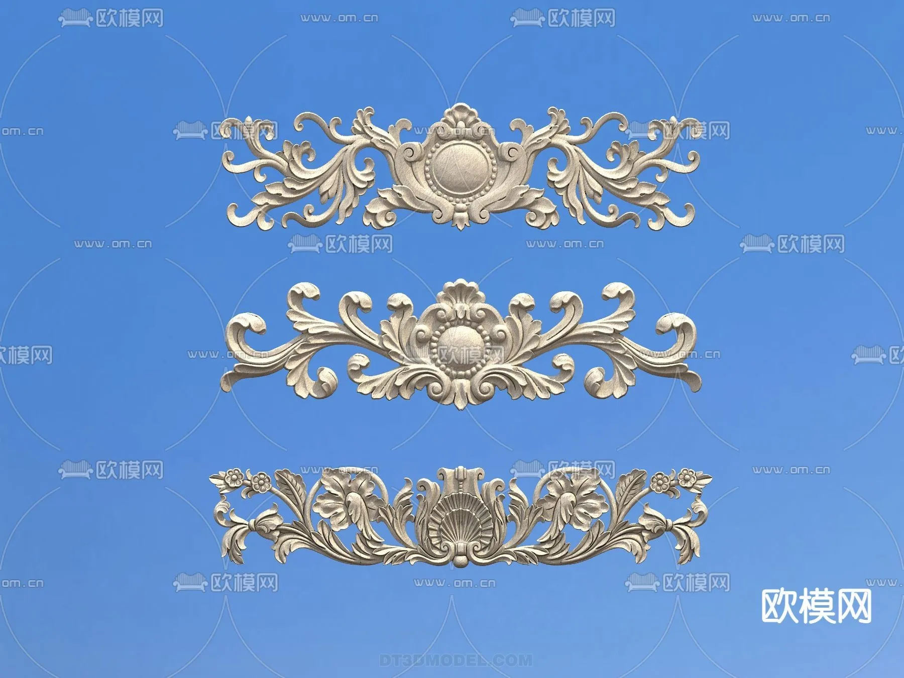 Relief with Pattern - 3D Models for Interior Decoration - 065