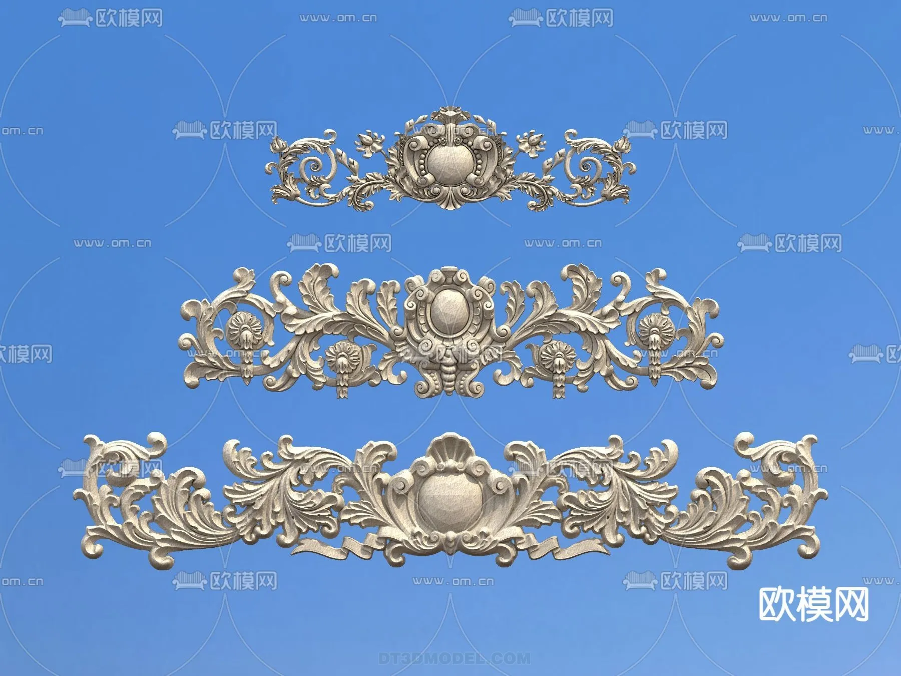 Relief with Pattern - 3D Models for Interior Decoration - 067