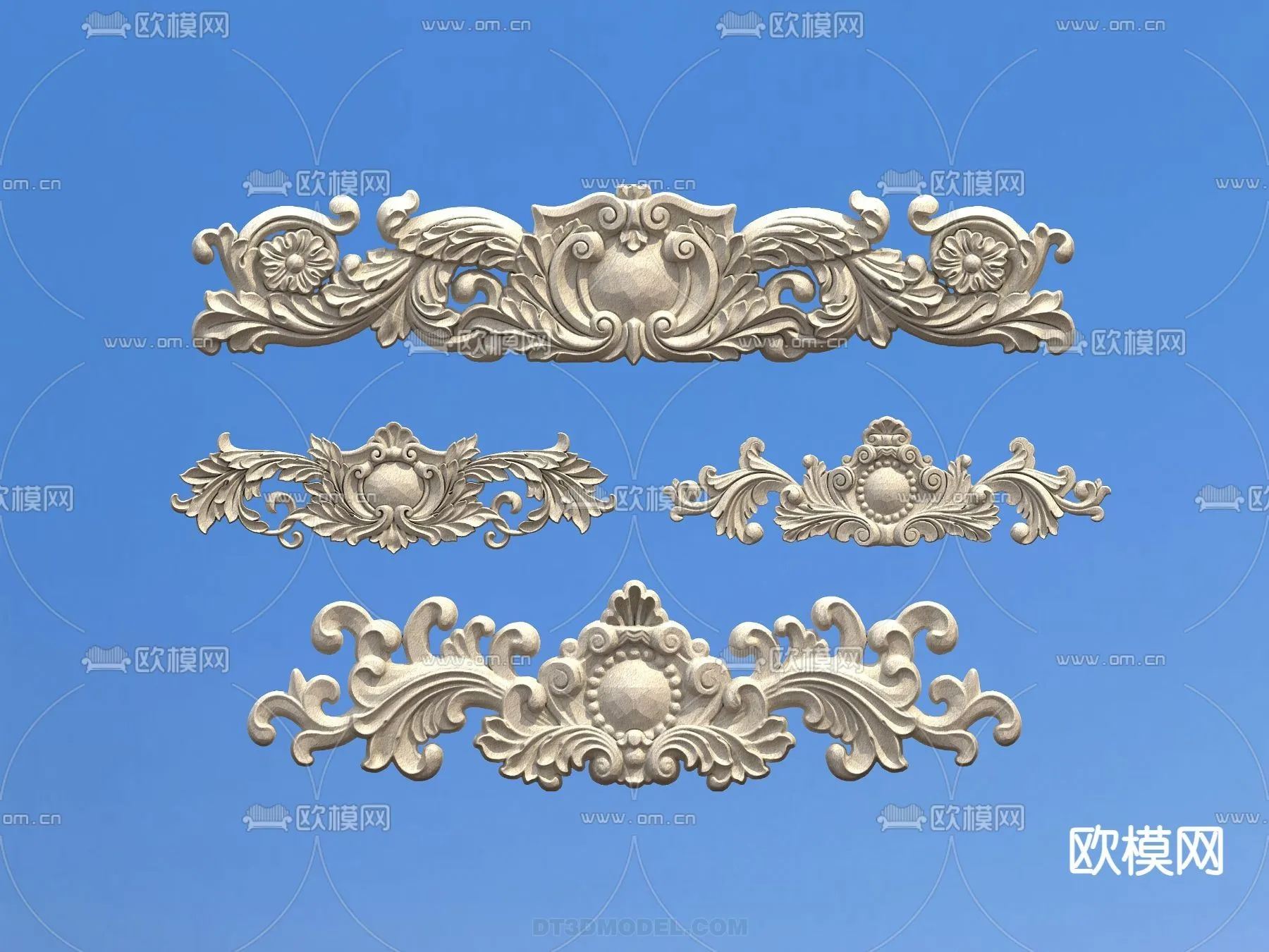Relief with Pattern - 3D Models for Interior Decoration - 068