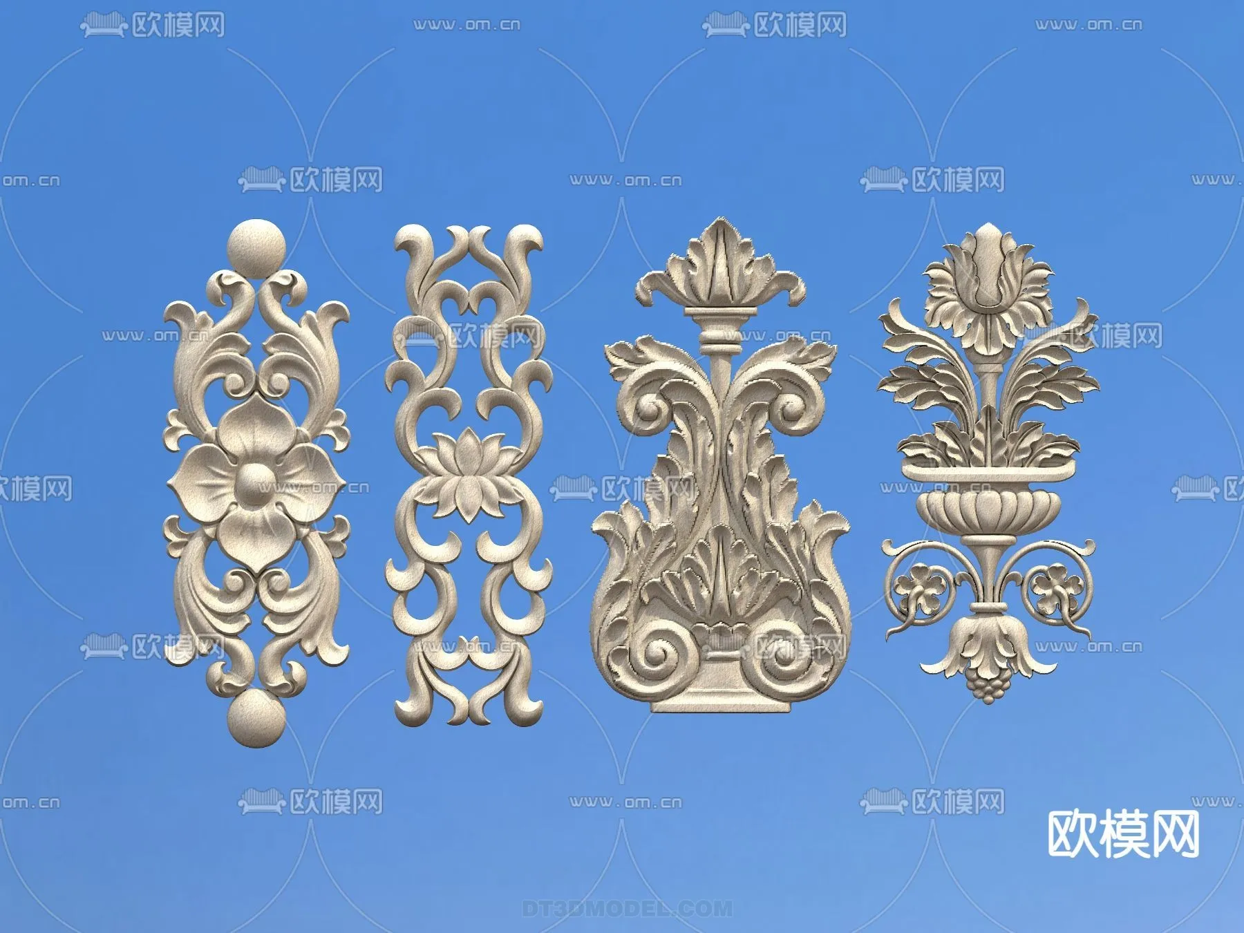 Relief with Pattern - 3D Models for Interior Decoration - 069