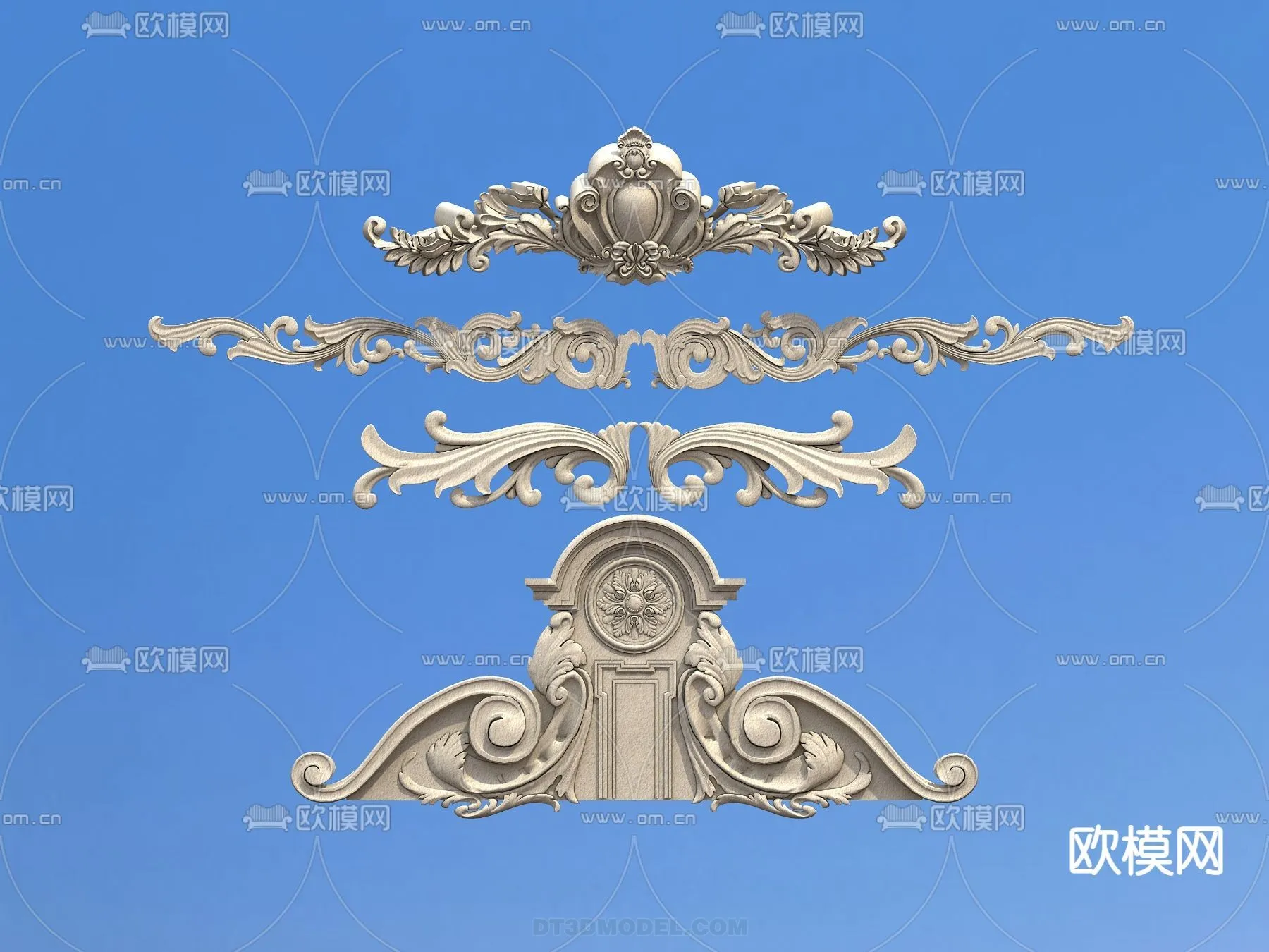 Relief with Pattern - 3D Models for Interior Decoration - 071