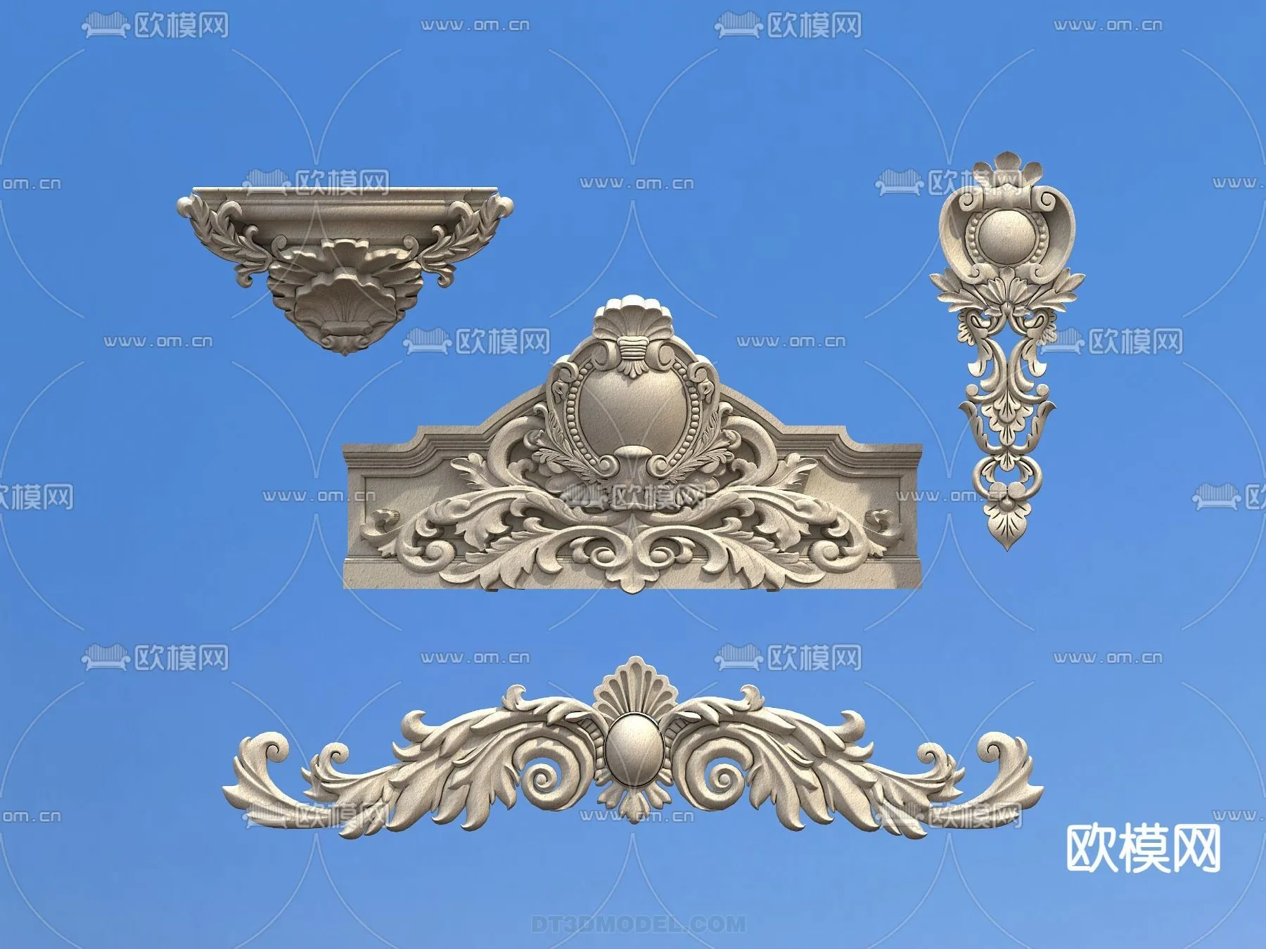 Relief with Pattern - 3D Models for Interior Decoration - 072