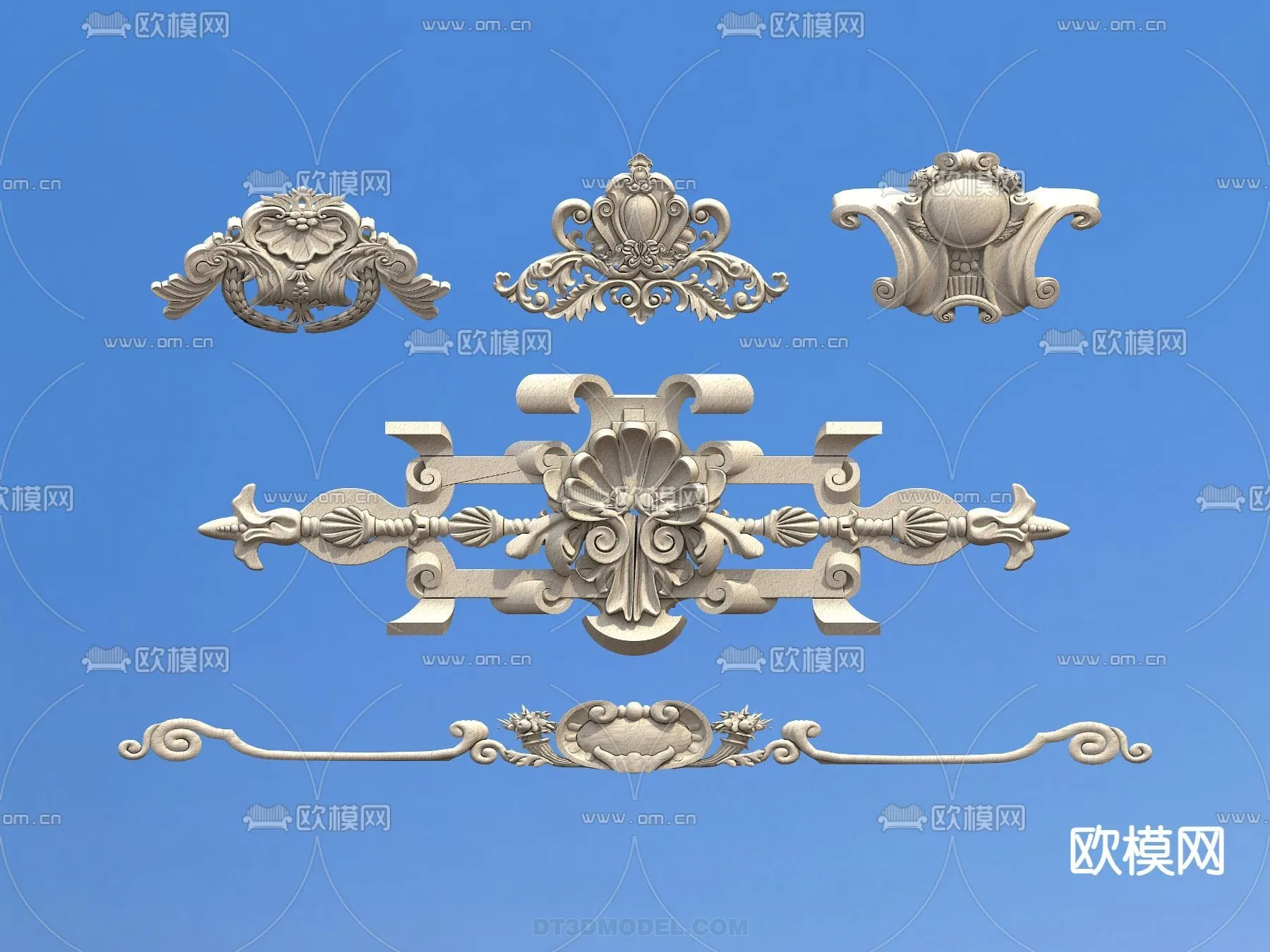 Relief with Pattern - 3D Models for Interior Decoration - 073