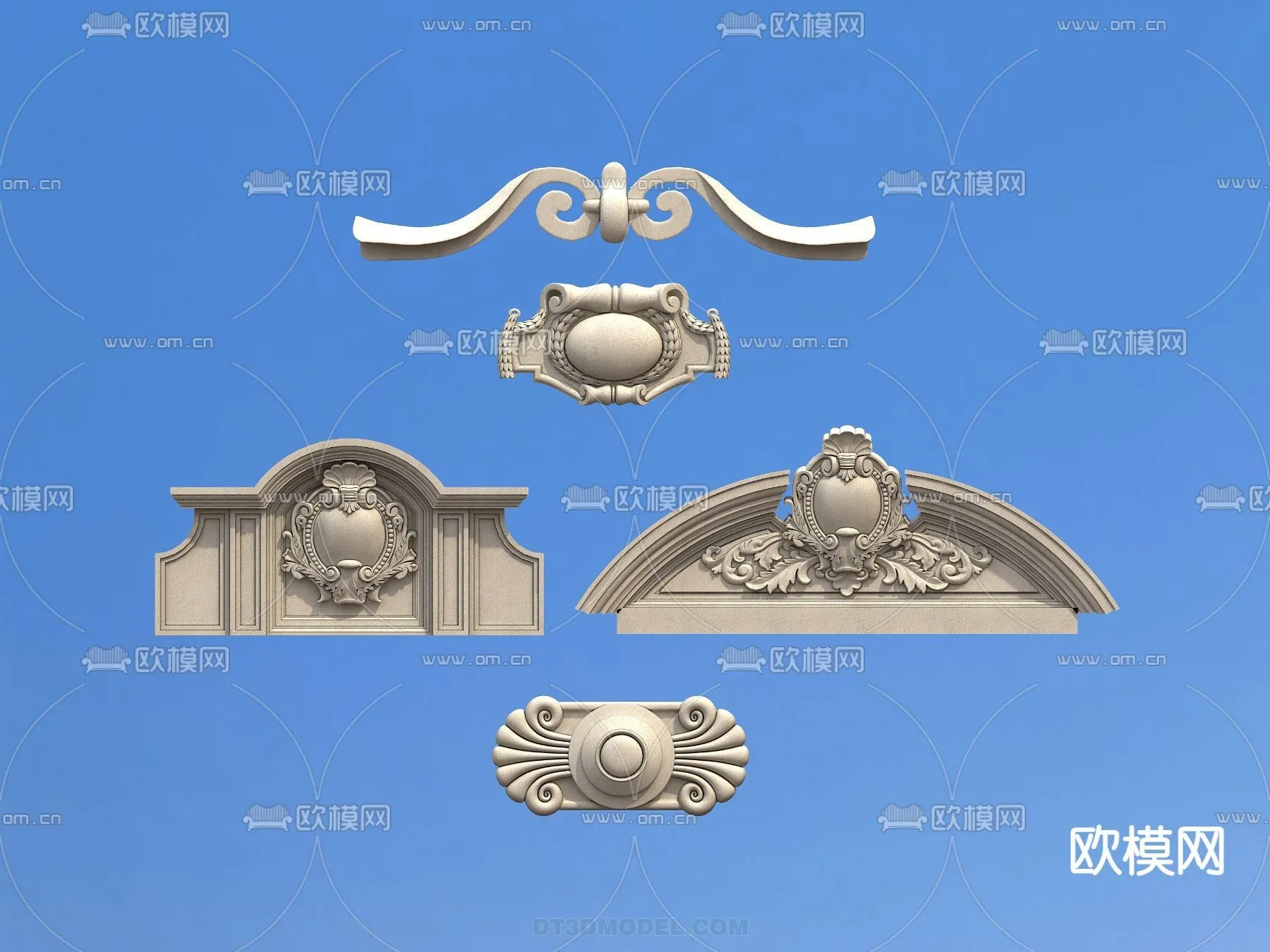 Relief with Pattern - 3D Models for Interior Decoration - 074