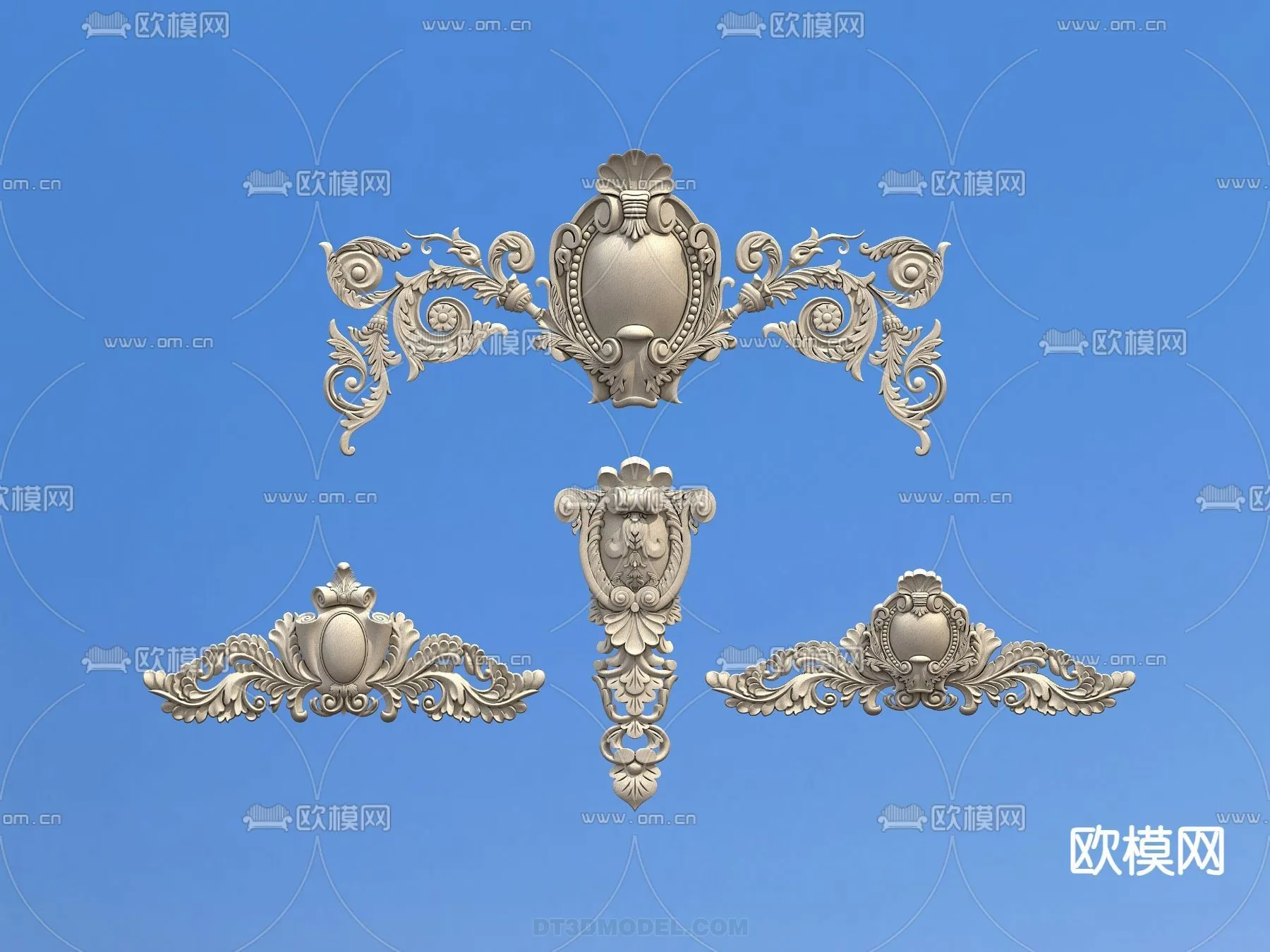 Relief with Pattern - 3D Models for Interior Decoration - 075
