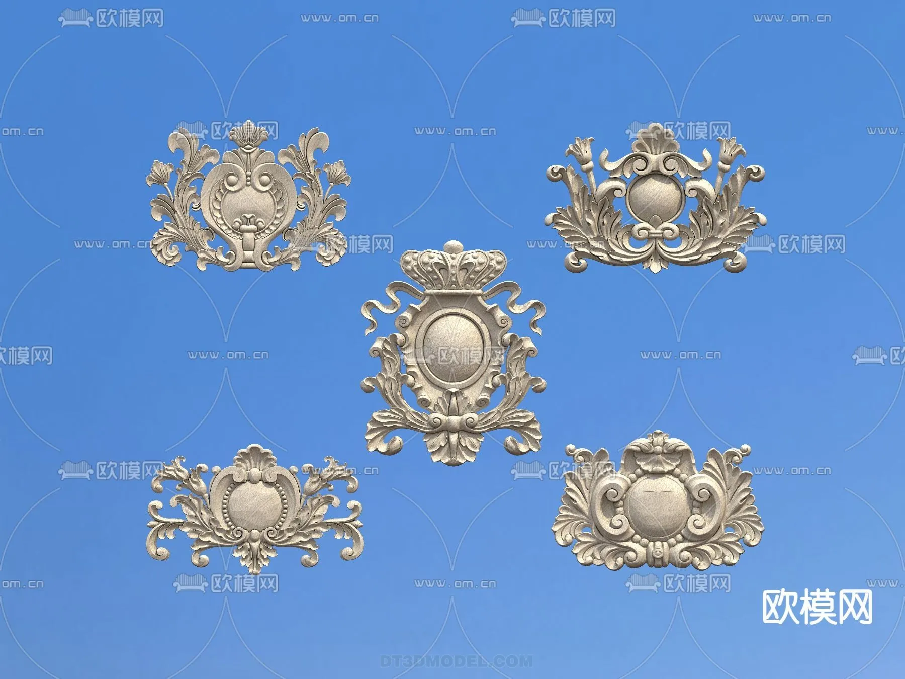 Relief with Pattern - 3D Models for Interior Decoration - 077