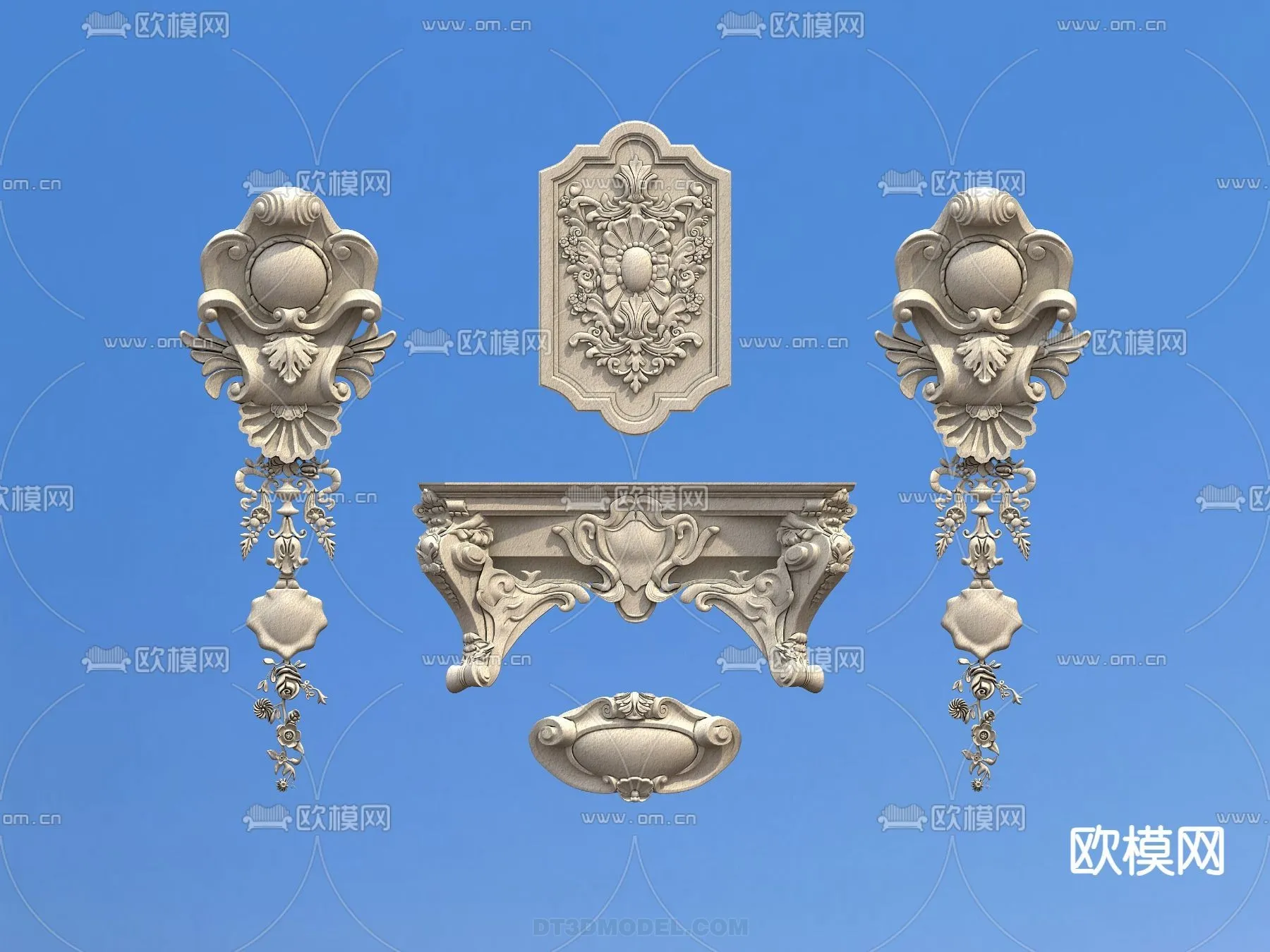 Relief with Pattern - 3D Models for Interior Decoration - 081