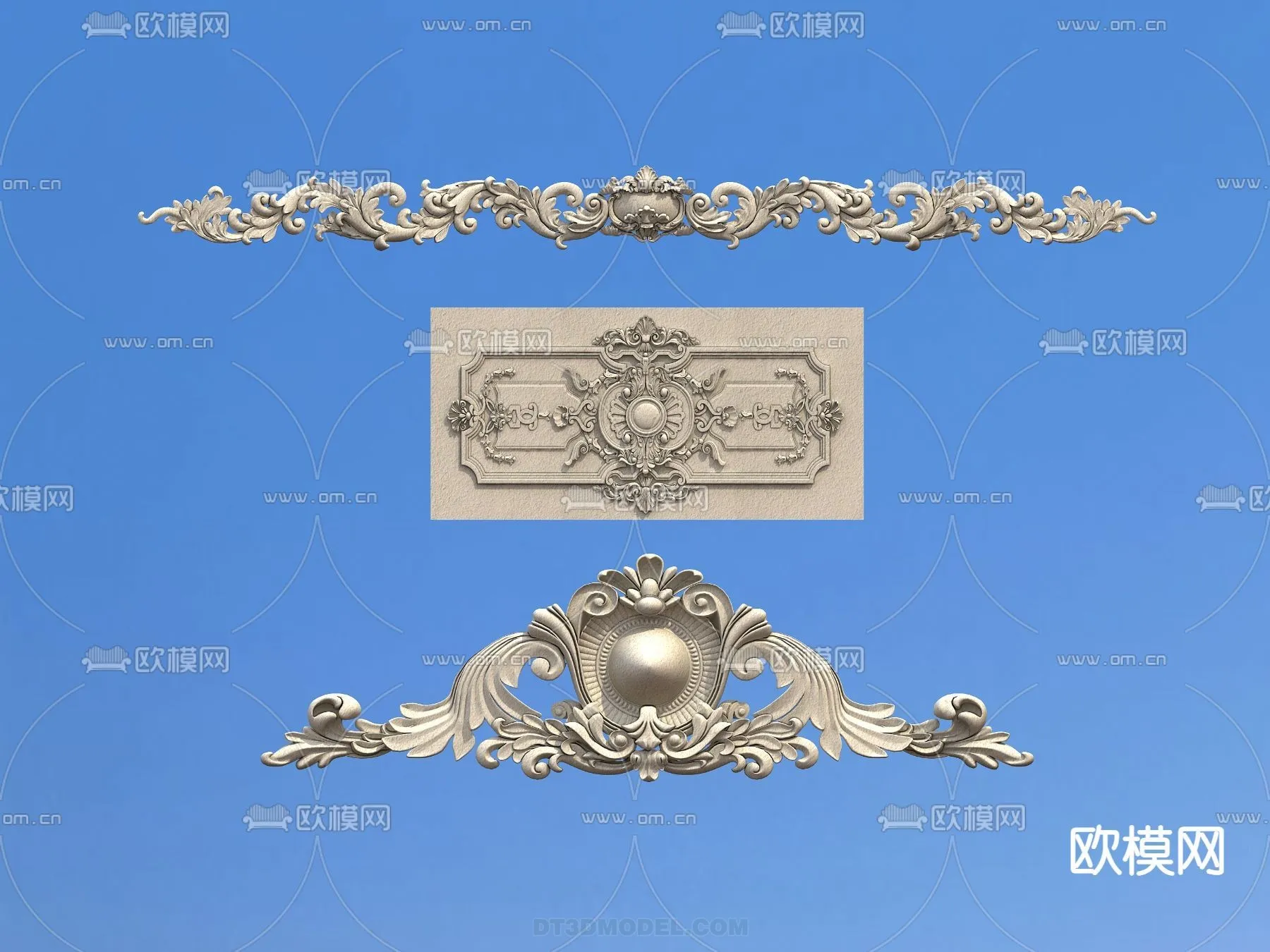 Relief with Pattern - 3D Models for Interior Decoration - 082