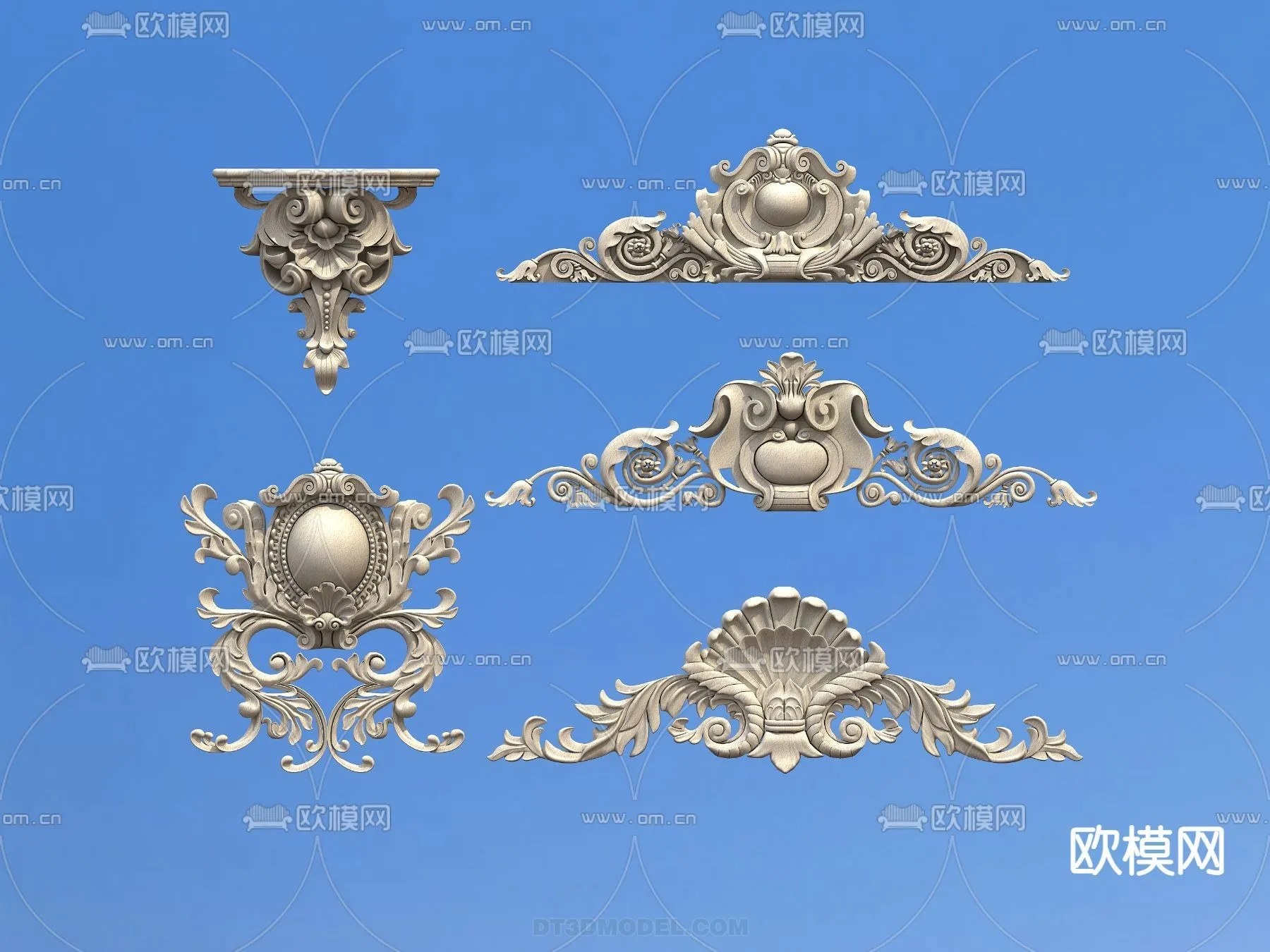 Relief with Pattern - 3D Models for Interior Decoration - 083
