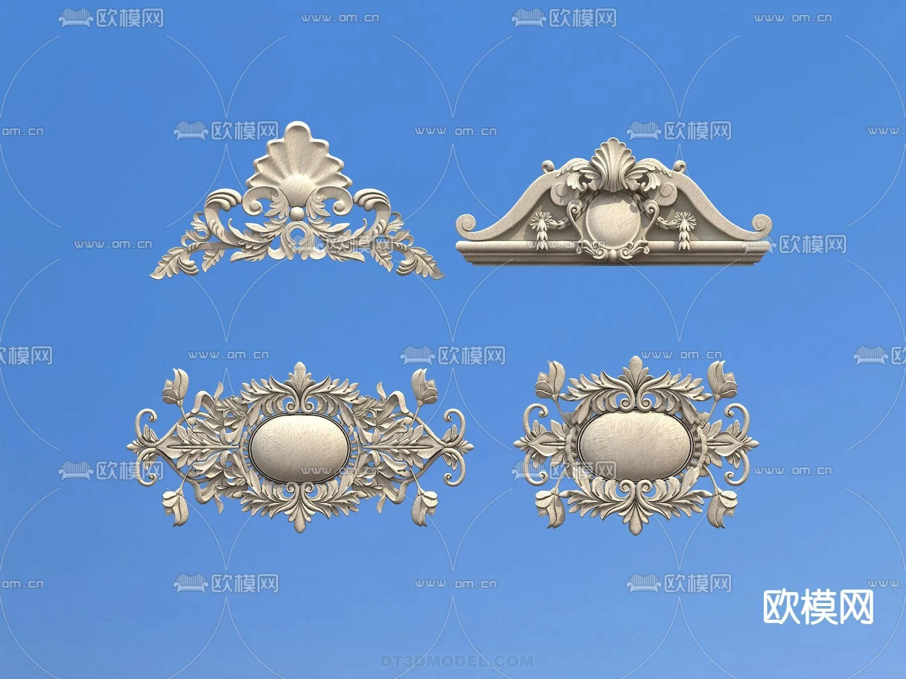 Relief with Pattern - 3D Models for Interior Decoration - 084