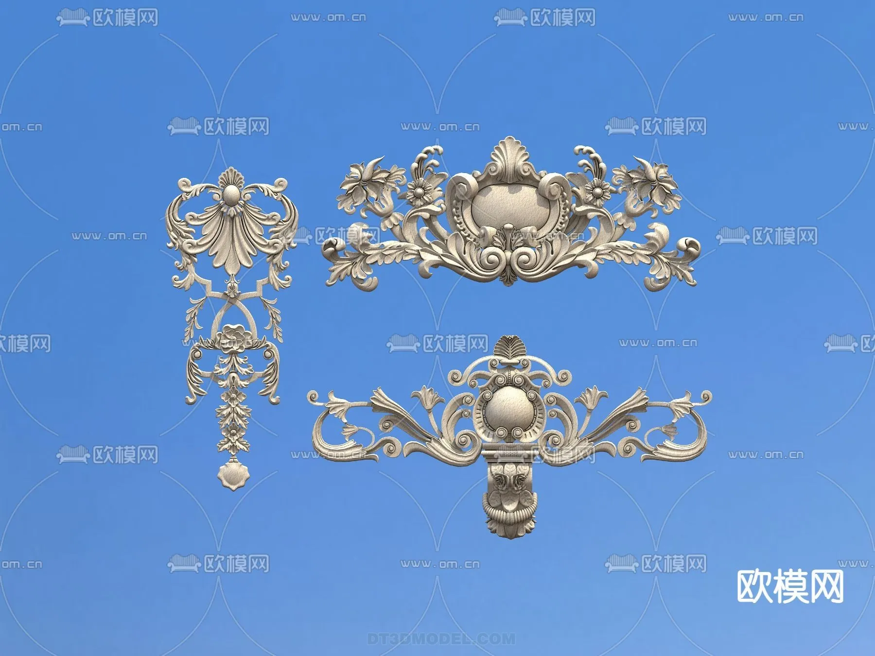 Relief with Pattern - 3D Models for Interior Decoration - 085