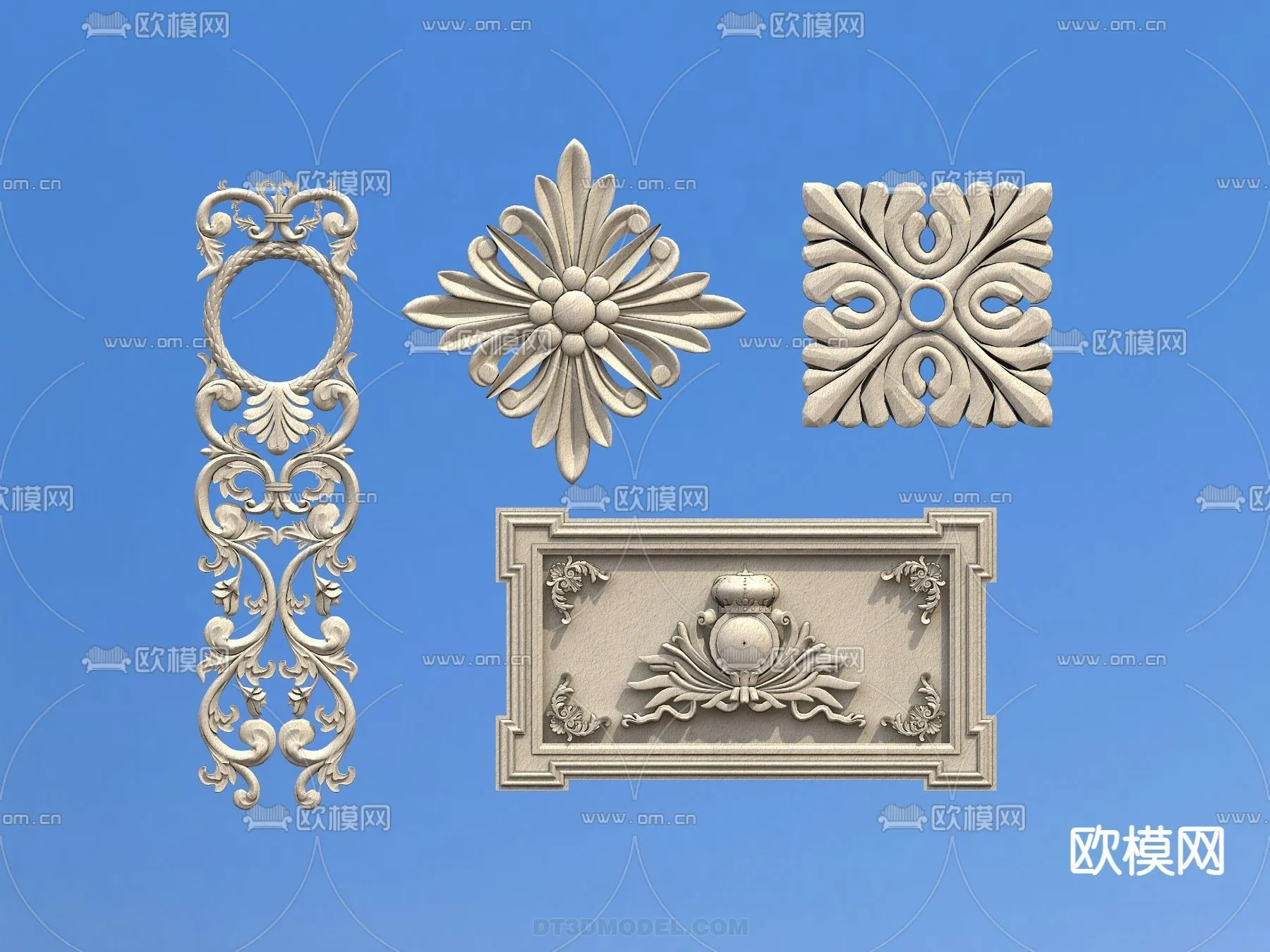 Relief with Pattern - 3D Models for Interior Decoration - 086