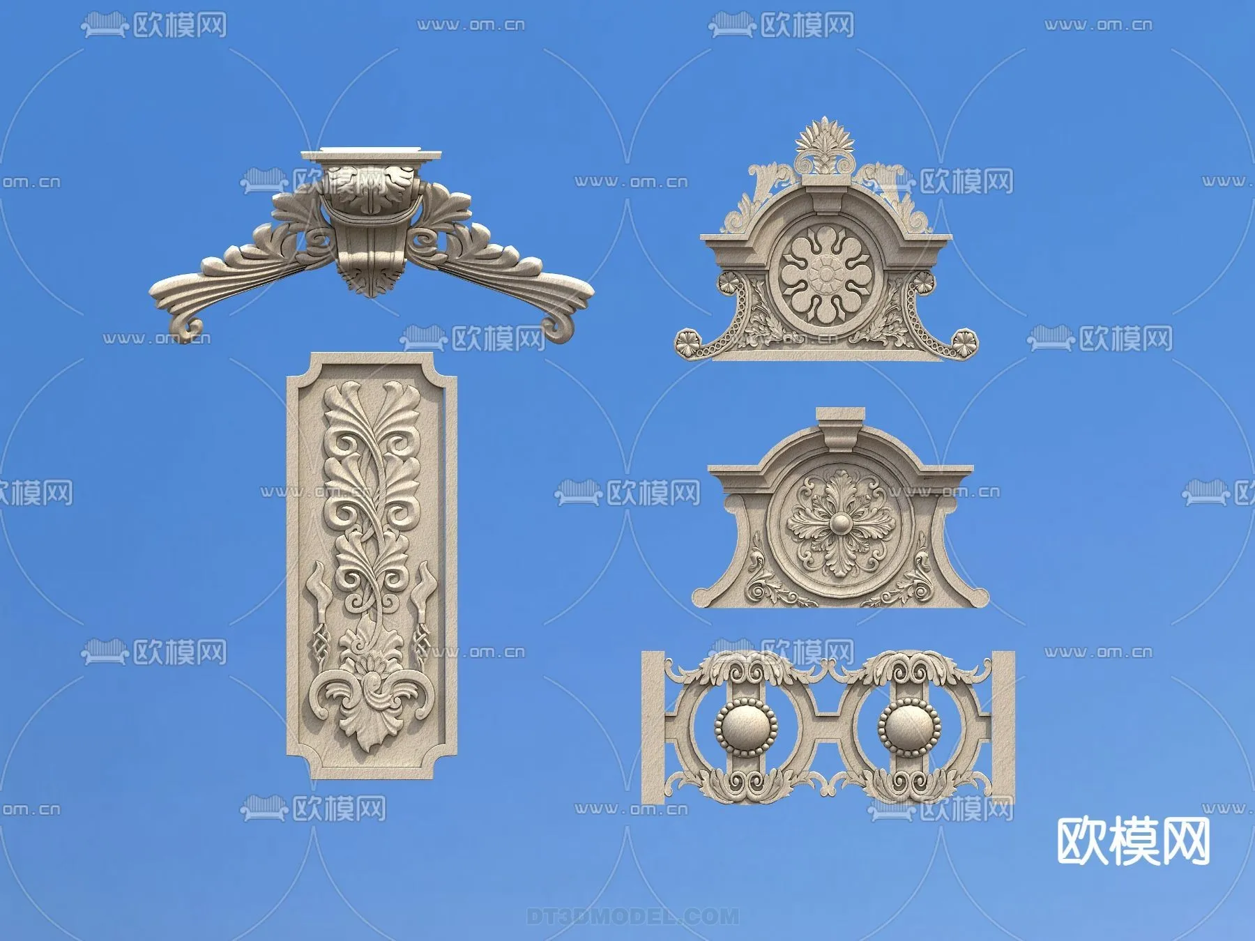 Relief with Pattern - 3D Models for Interior Decoration - 087