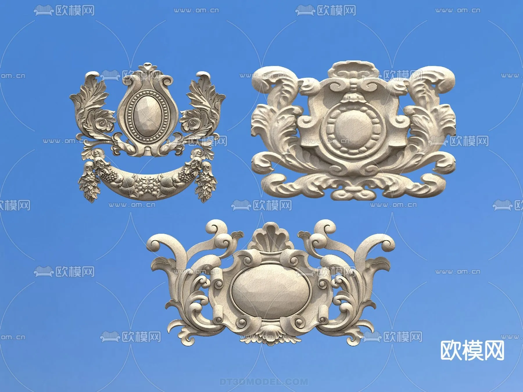 Relief with Pattern - 3D Models for Interior Decoration - 091
