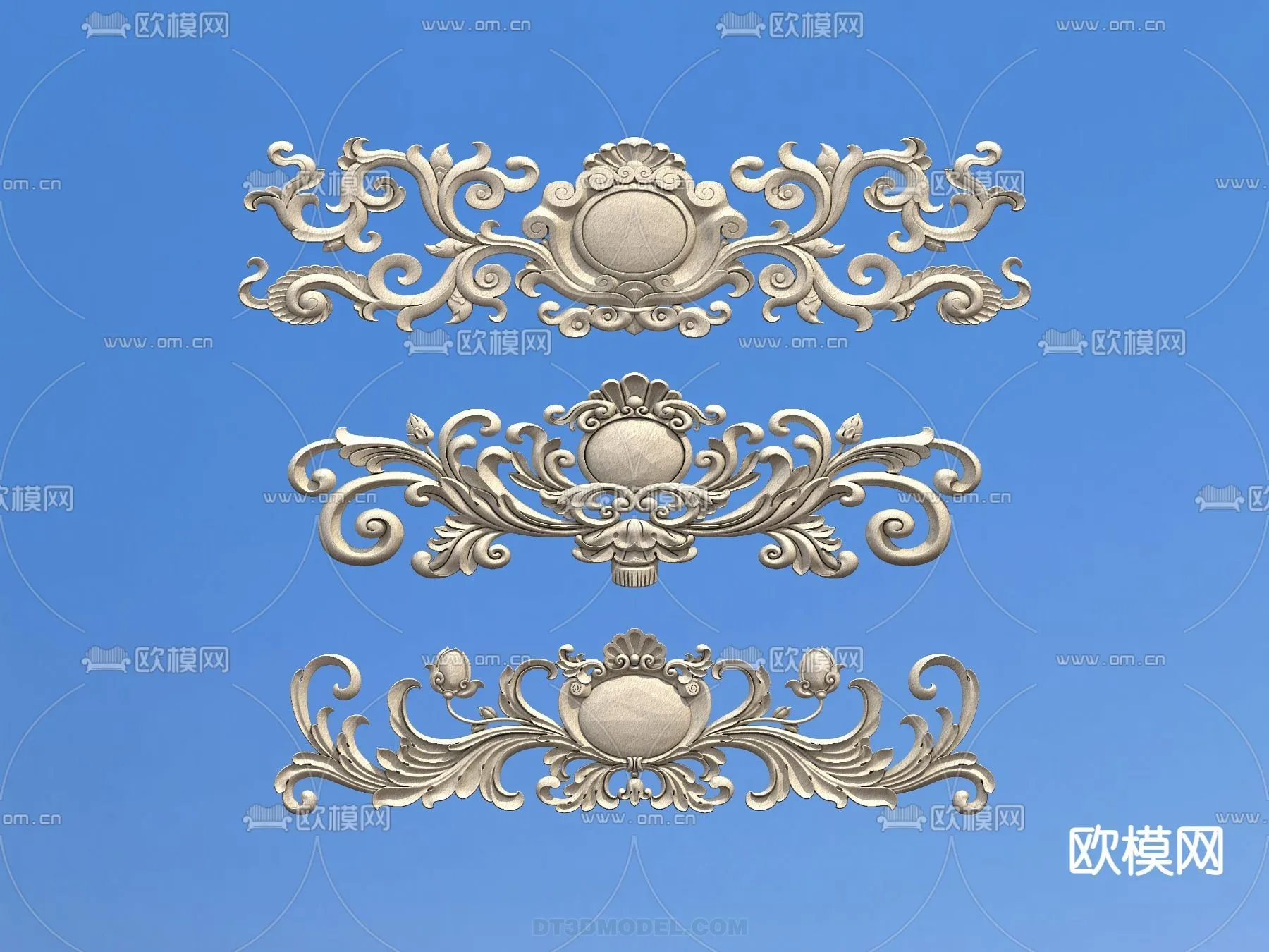 Relief with Pattern - 3D Models for Interior Decoration - 093