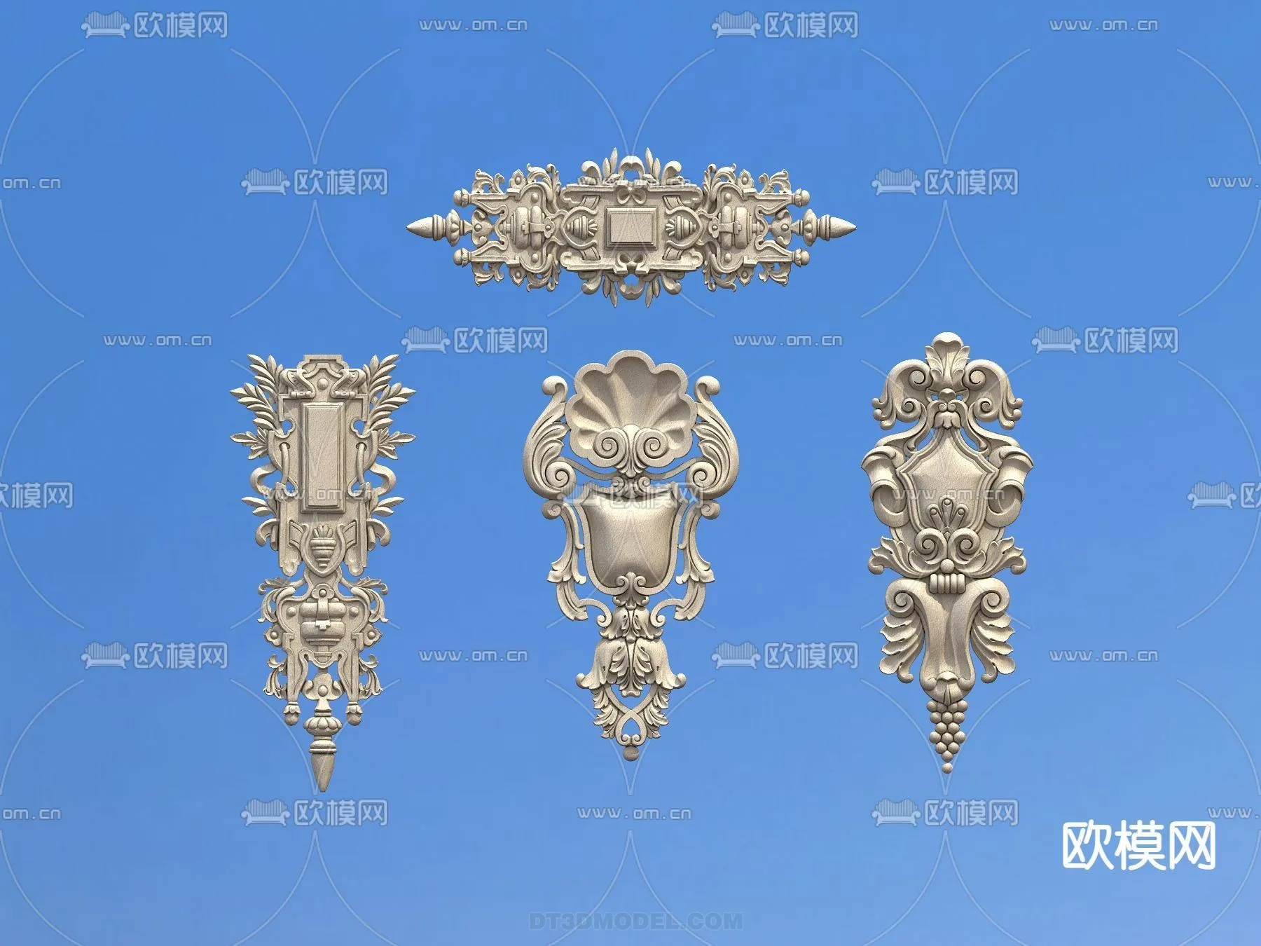 Relief with Pattern - 3D Models for Interior Decoration - 095