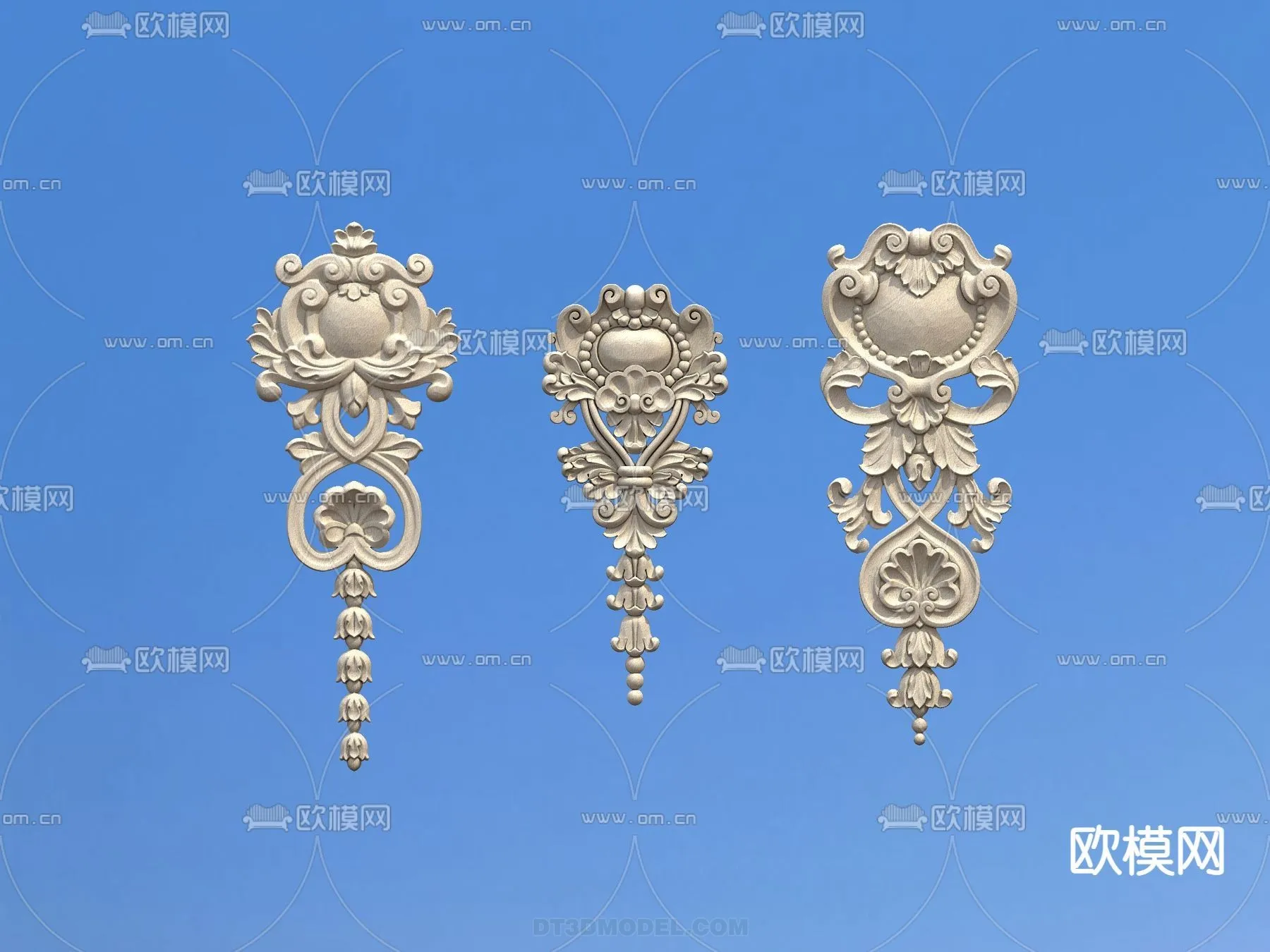 Relief with Pattern - 3D Models for Interior Decoration - 096
