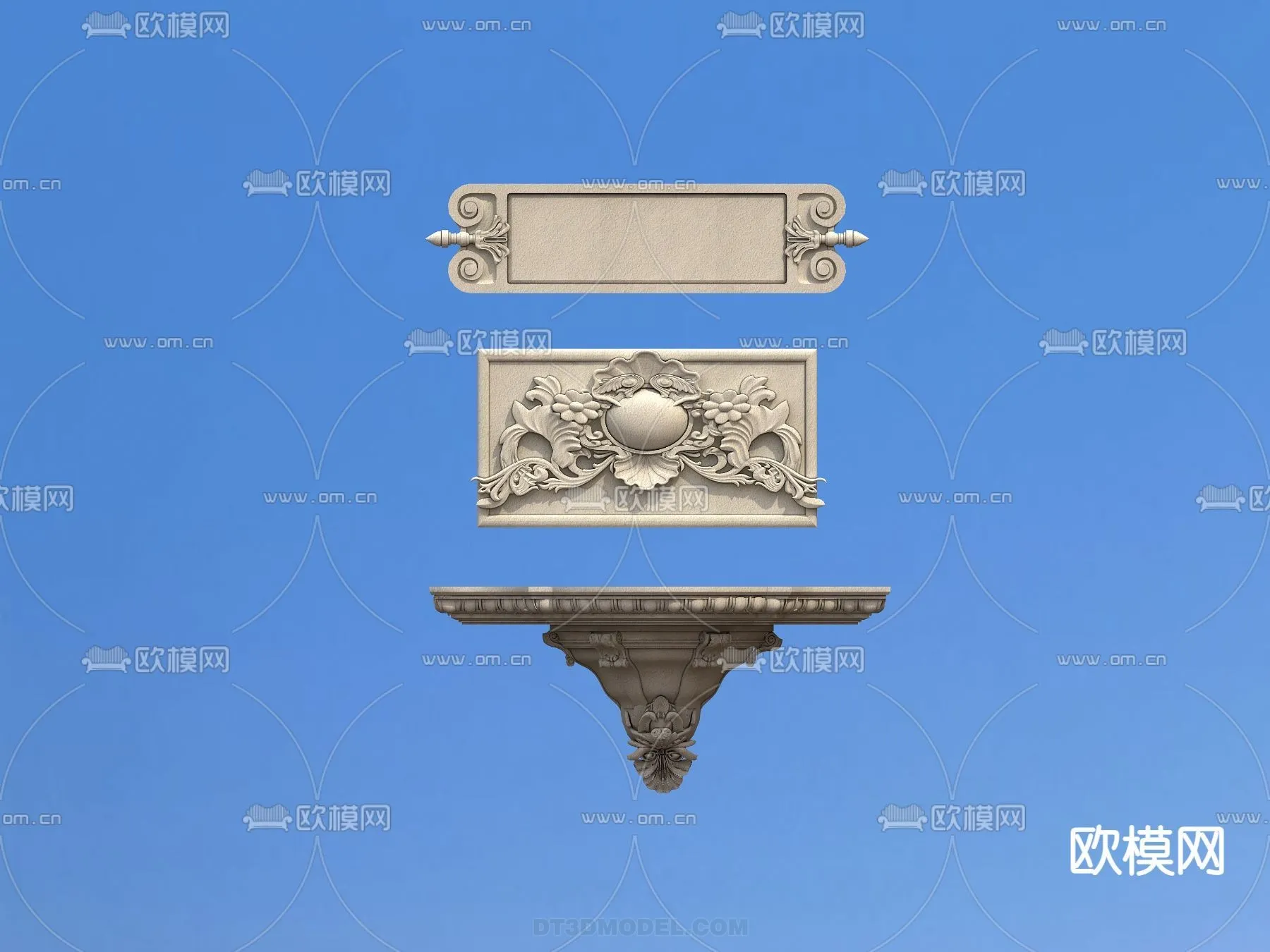 Relief with Pattern - 3D Models for Interior Decoration - 097