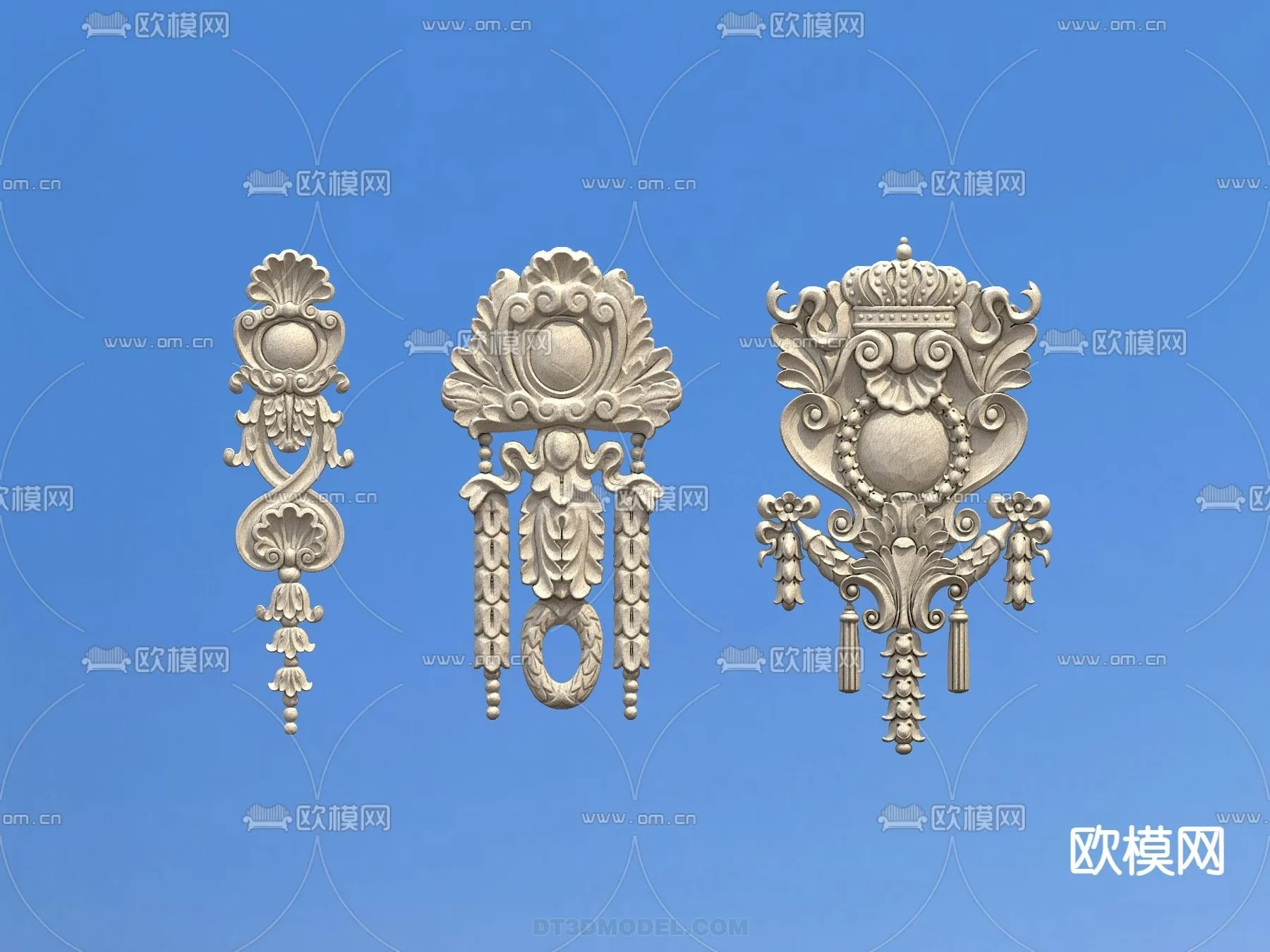 Relief with Pattern - 3D Models for Interior Decoration - 102