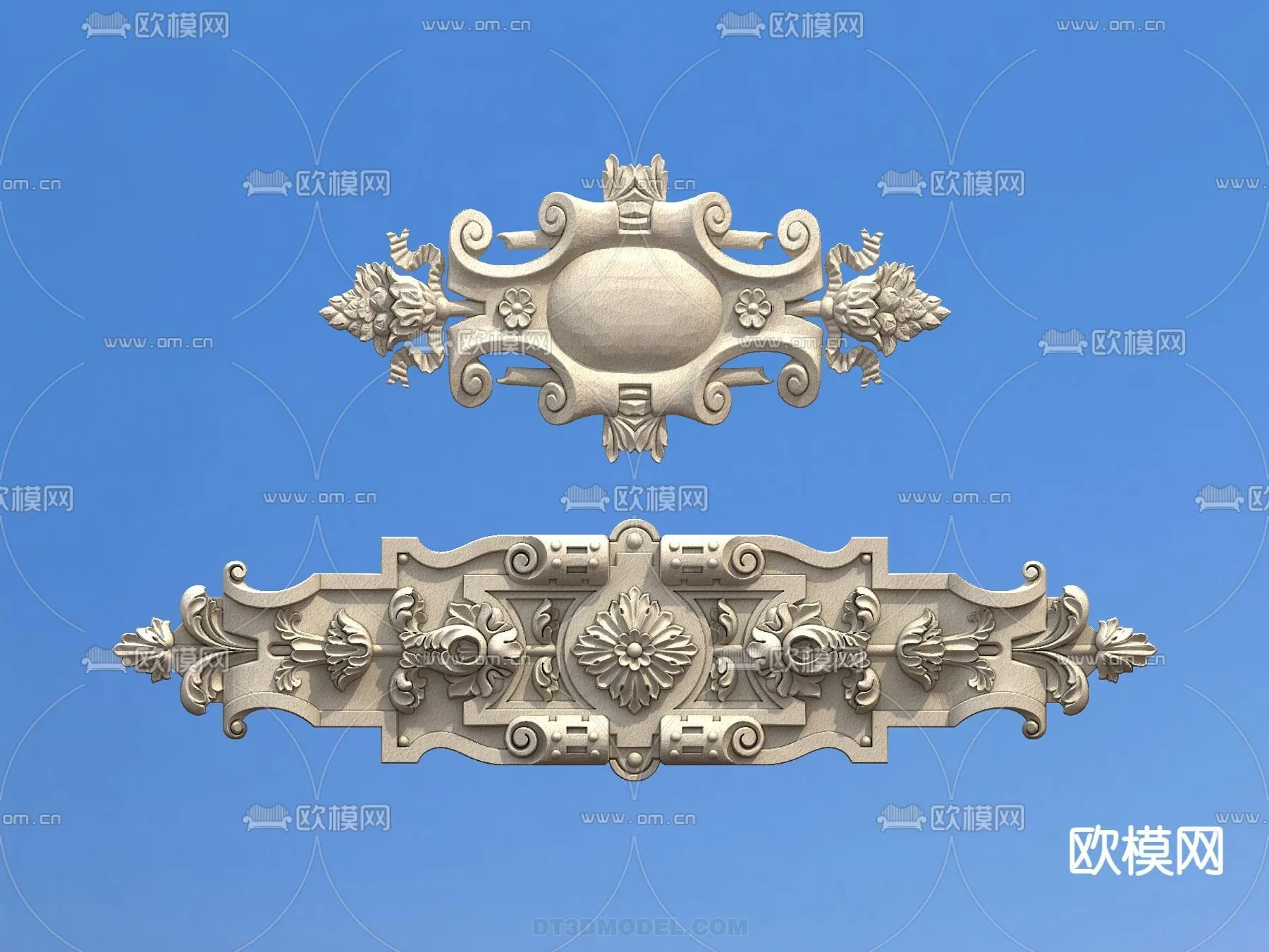 Relief with Pattern - 3D Models for Interior Decoration - 105