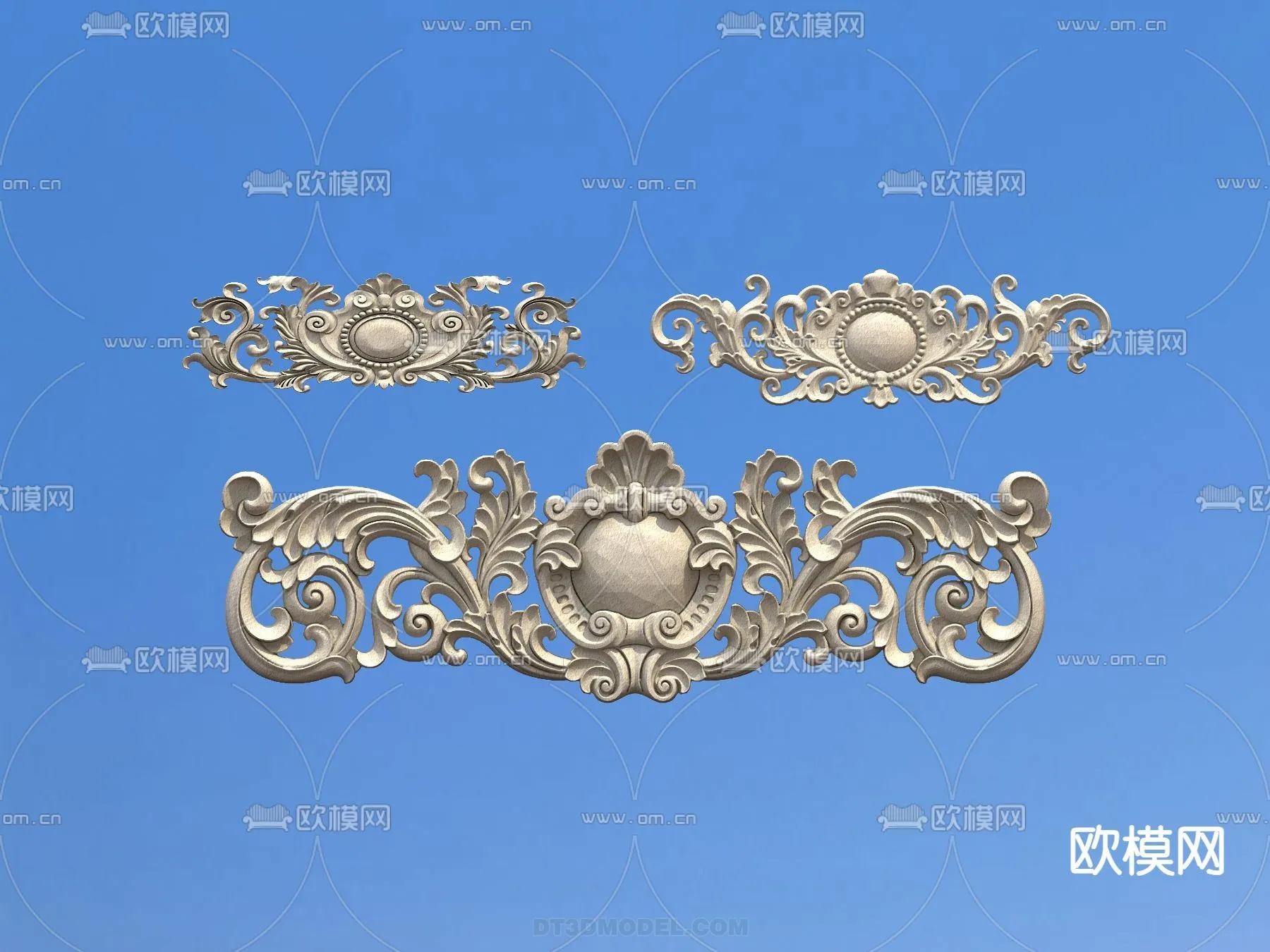 Relief with Pattern - 3D Models for Interior Decoration - 107