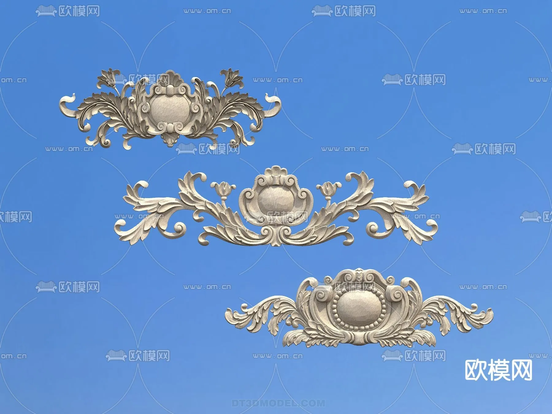 Relief with Pattern - 3D Models for Interior Decoration - 108