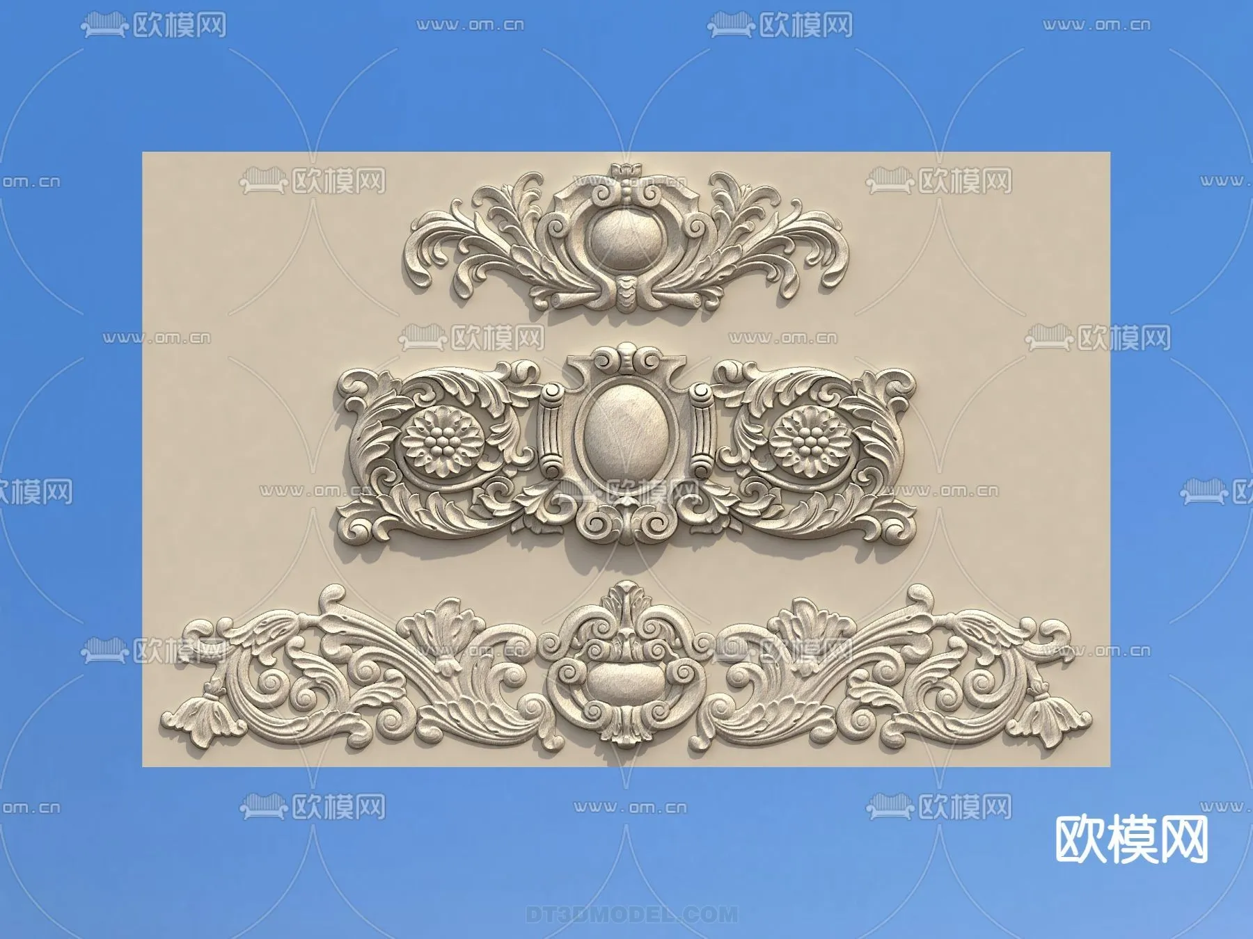 Relief with Pattern - 3D Models for Interior Decoration - 109