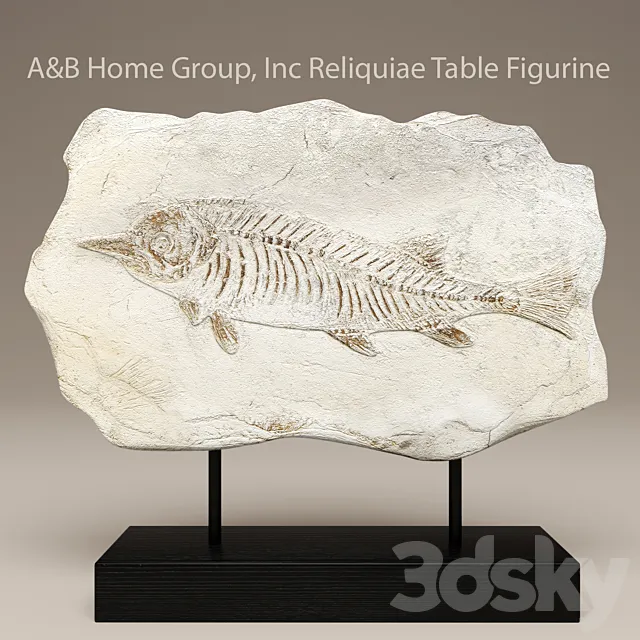 Reliquiae Table Figurine. fossil. figurine. fish. decor 3DModel