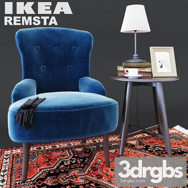 Remsta armchair 3D Model Free