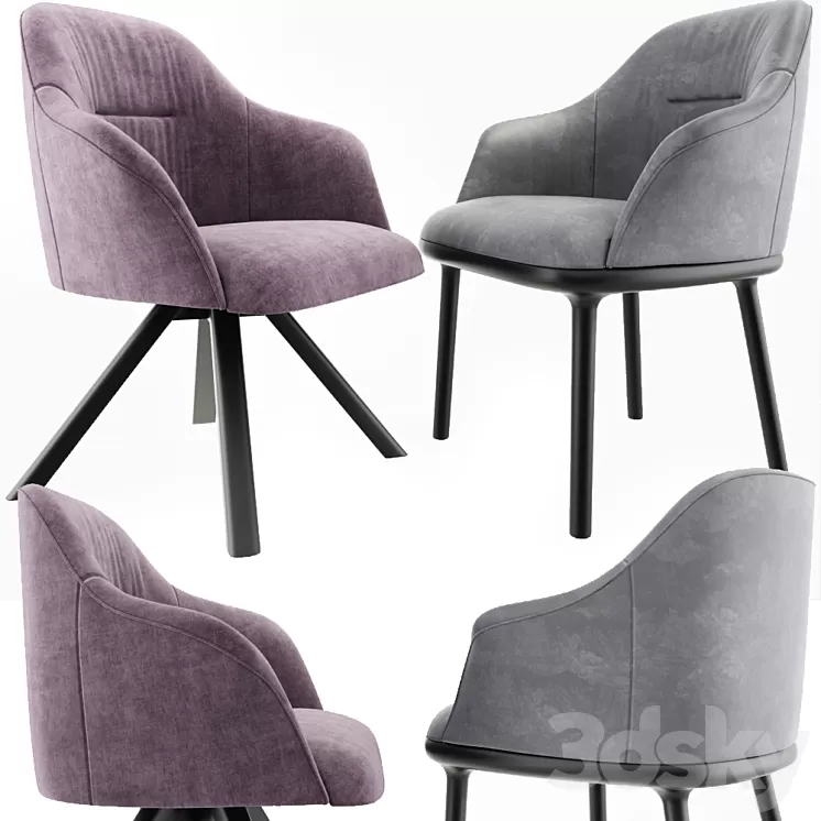 Remus Dining Chair Set 3D Model