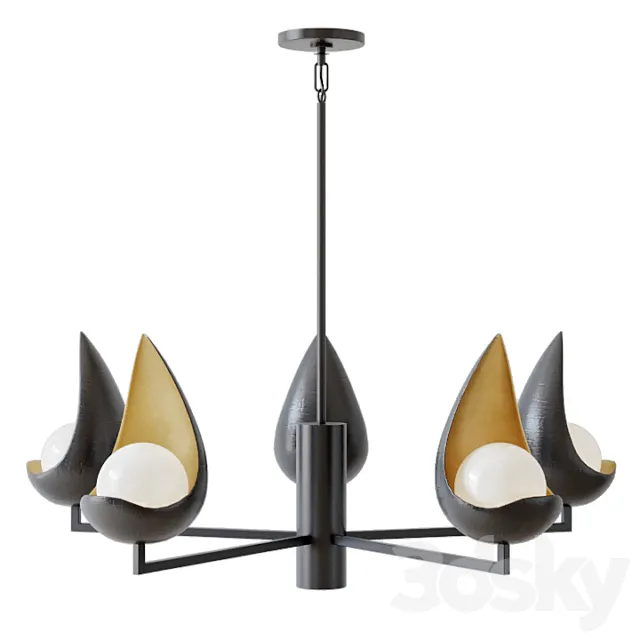 Ren 5-Light Chandelier By McDennon for Fredrick Ramond 3DModel