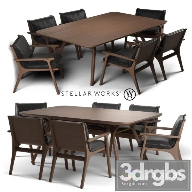 Ren Dinning Furniture 3D Model Free