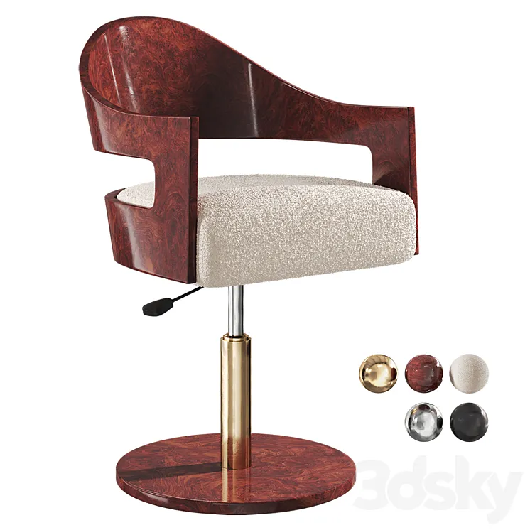 Renato Chenille Office Chair by CB2 3D Model Free