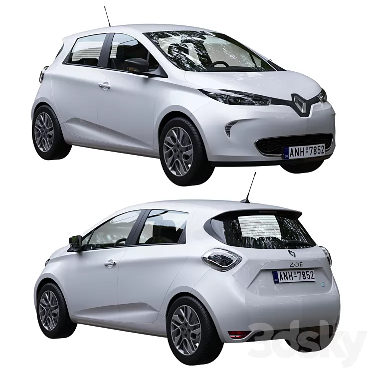 Renault Zoe 2013 3D Model Free