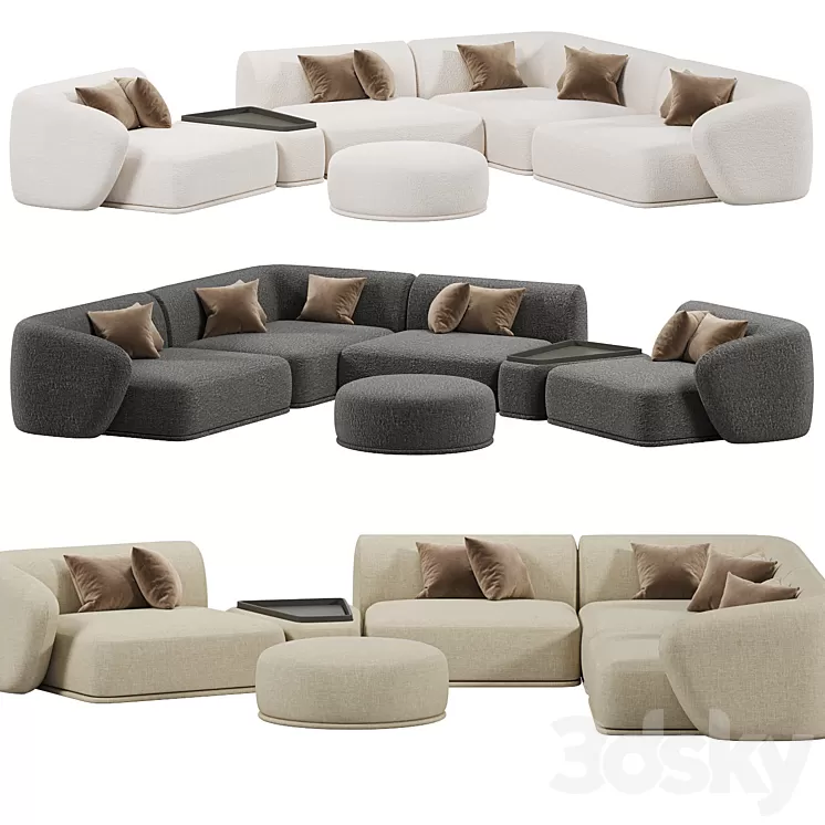 Rene Sectional Sofa 3D Model