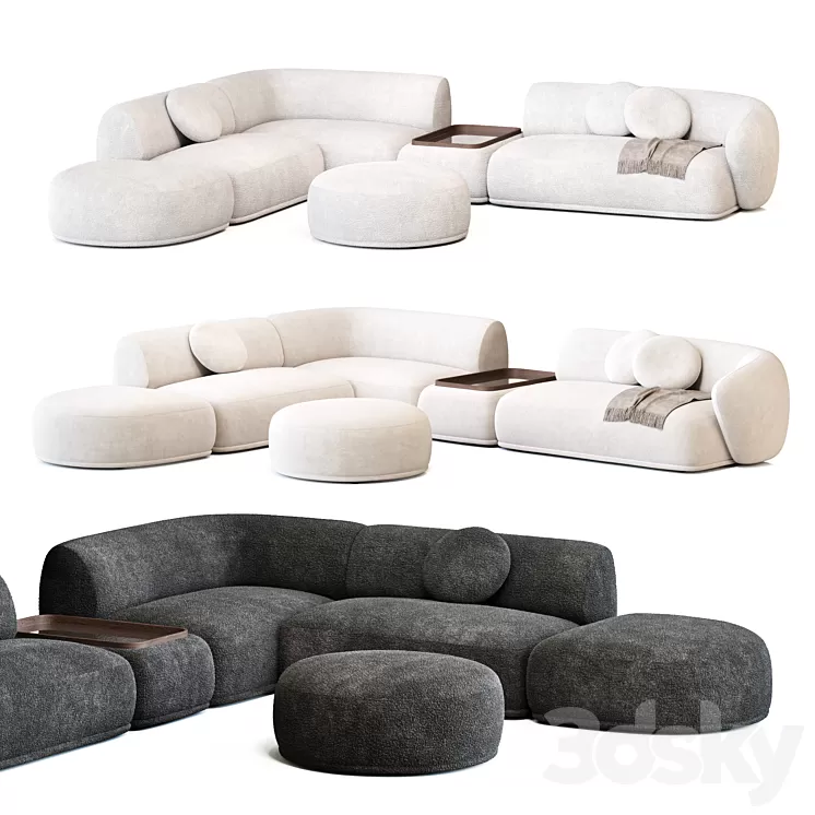 Rene Sofa by Meridiani Set 2 3D Model