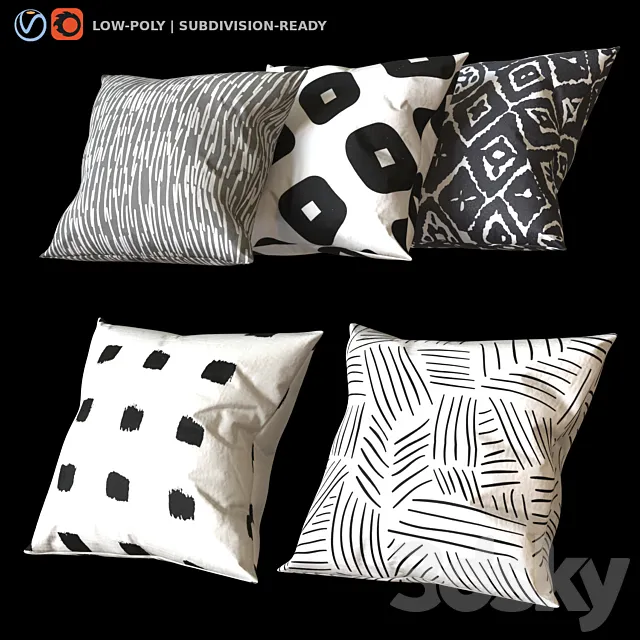Renwil pillow set 3D Model