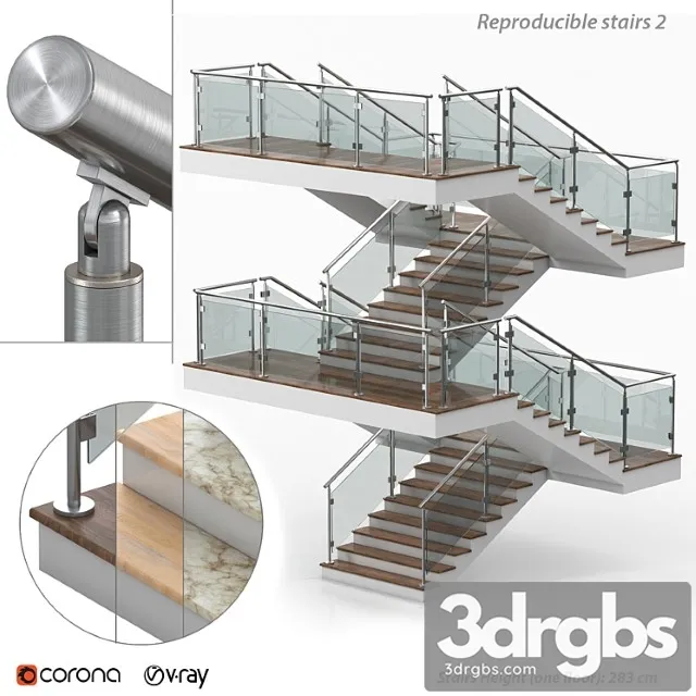 Reproducible stairs 2 3D Model Free