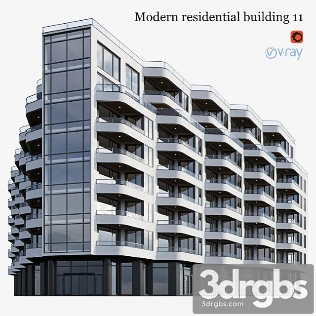 Residential Building 11 3D Model Free