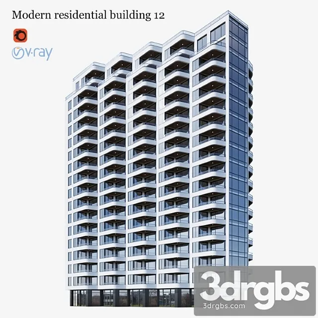Residential building 12 3D Model Free