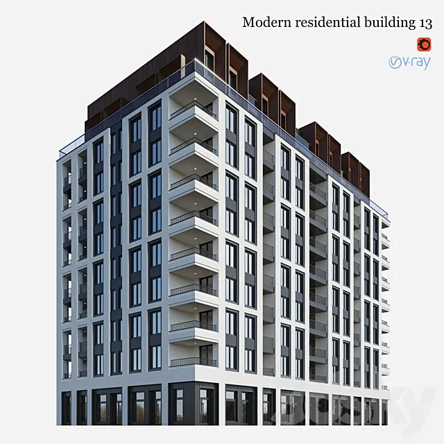residential building 13 3D Model
