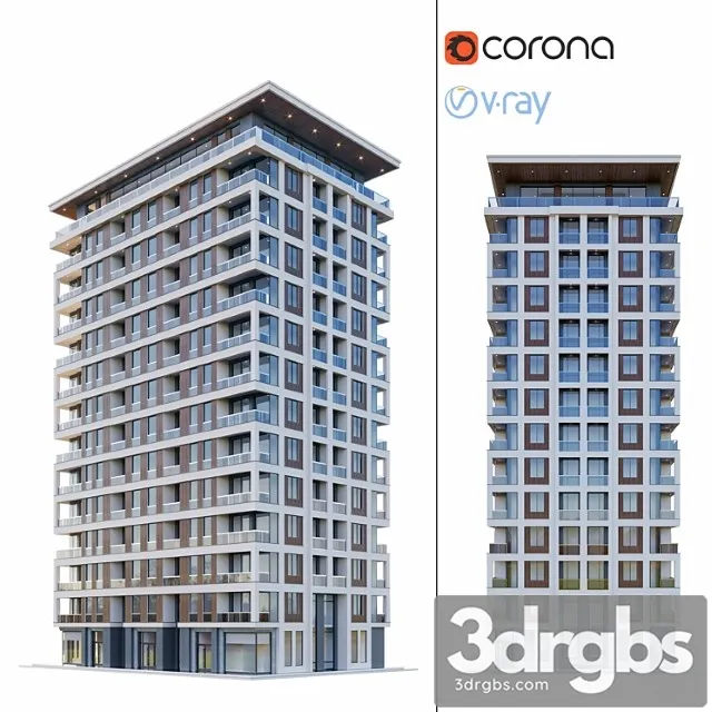 Residential Building 15 3D Model Free