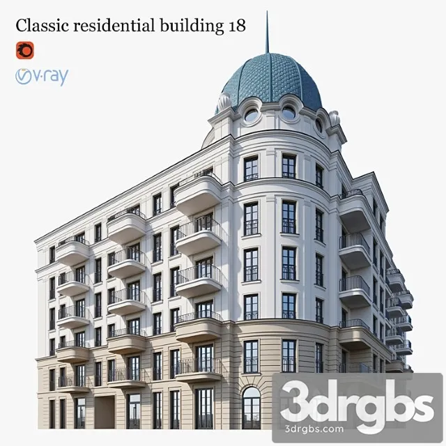 Residential Building 18 3D Model Free